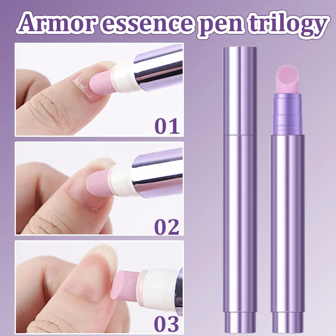 YAYNO 2 Pezzi Penna Con Olio Per Cuticole Penna 3 In 1 Per La Cura Delle Unghie Penne liquide per rimozione cuticole con corpo girevole Penne Con Punta In Ceramica Per Spingere Le Cuticole