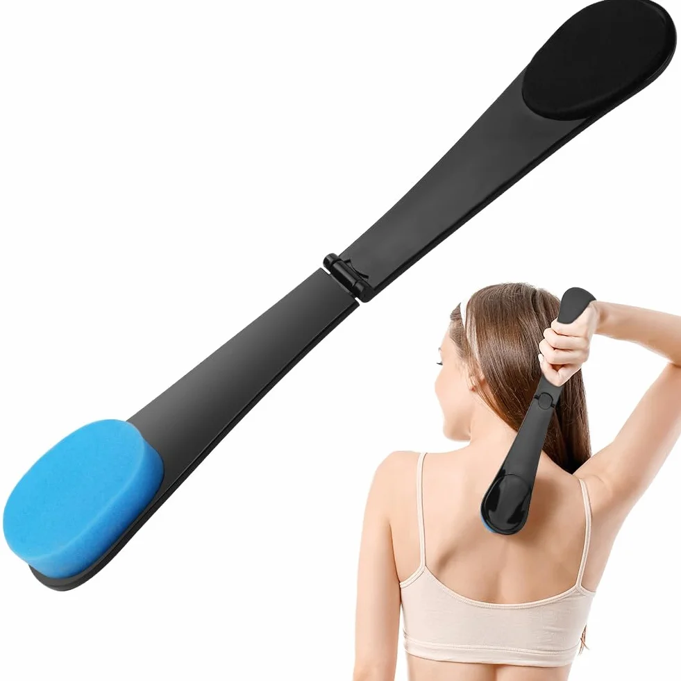 LOPHE Back Applicator, Spazzola per la Schiena per Crema Abbronzante con Doppia Testa, Applicatore Crema Schiena da Abbronzante Corpo, Create Abbronzante Naturale(Blu)