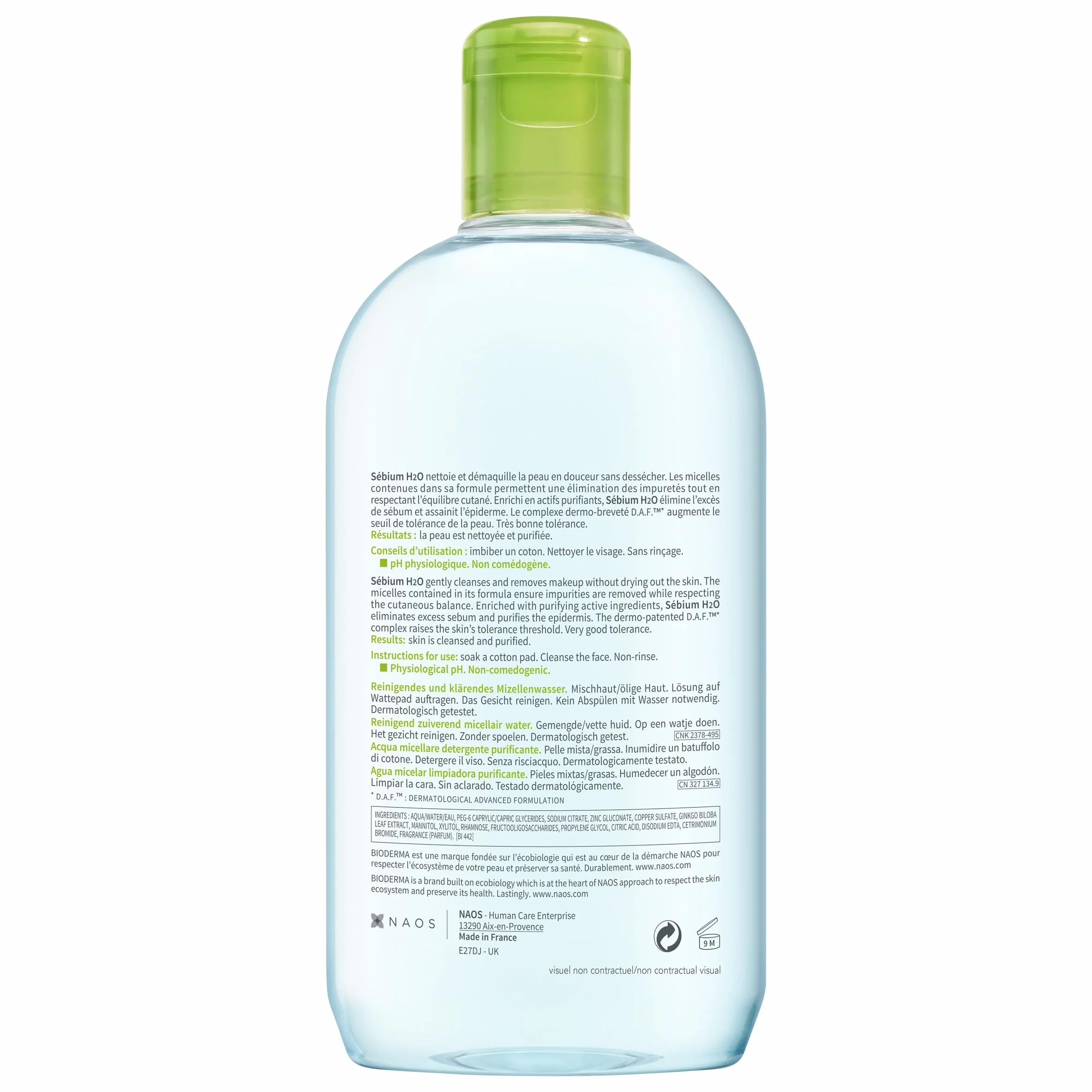 BIODERMA Sébium H2O Acqua Micellare Dermatologica 500 ml