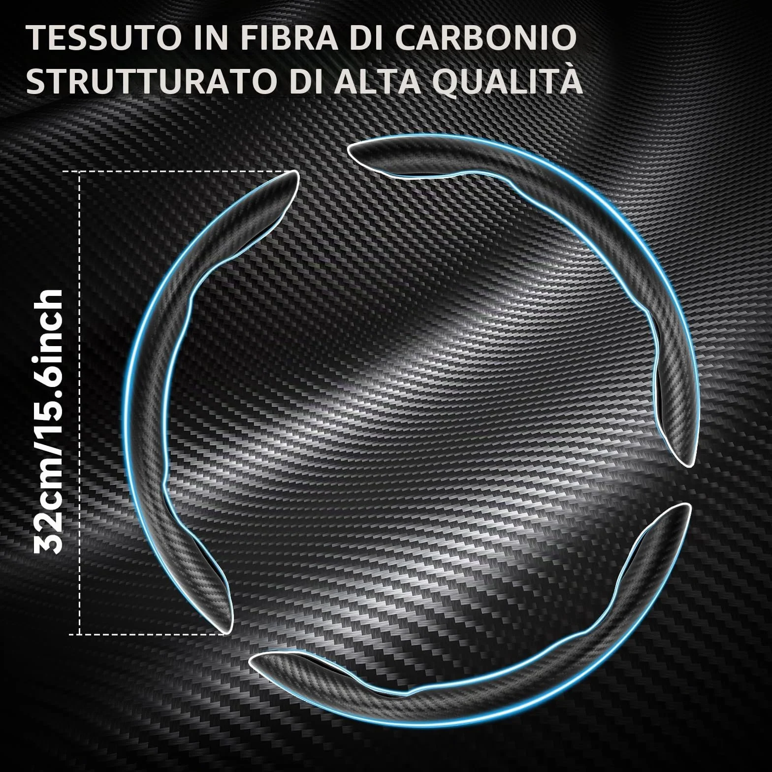 Coprivolante in Fibra di Carbonio Antiscivolo Universale 3 Pezzi