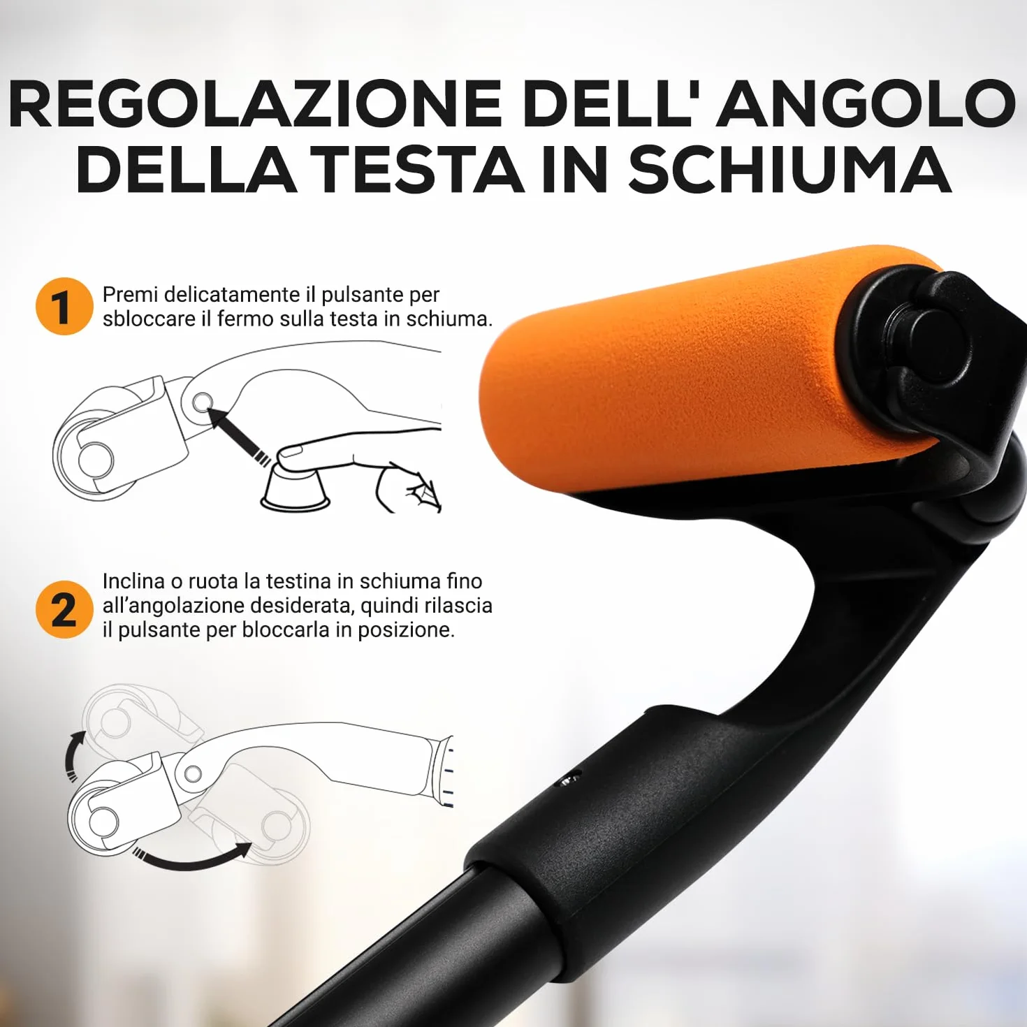 EZPIK Applicatore crema schiena estensibile 58 cm design curvo per anziani mobilità ridotta