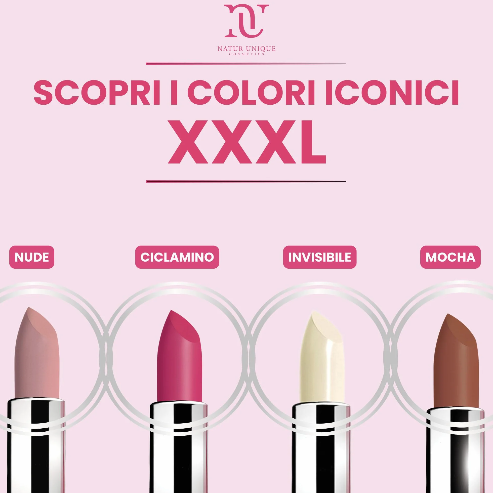 NU - IALUCOLLAGEN LIP VOLUME XXXL Nude Rossetto Trattamento Labbra con Acido Ialuronico, Collagene e Portulaca Made In Italy