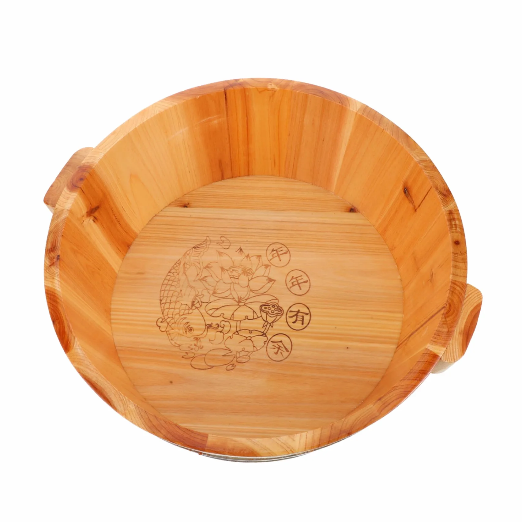 Vasca per Pediluvio Secchio per Bagno ai Piedi Design Profondo in Legno Marrone per Copertura Completa e Conservazione per Uso Domestico