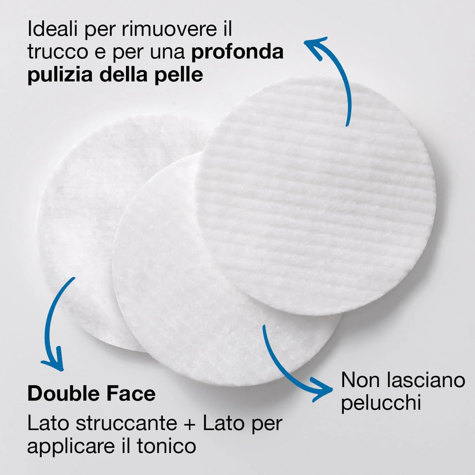 Dischetti Struccanti 100% Cotone 100 Pezzi Made in Italy per Rimozione Trucco
