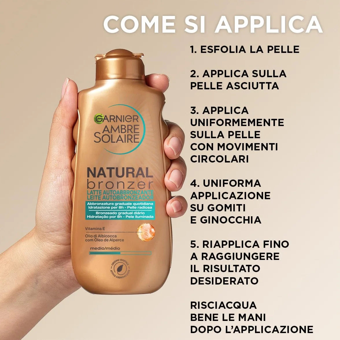 Garnier Natural Bronzer Latte Auto abbronzante 175ML
