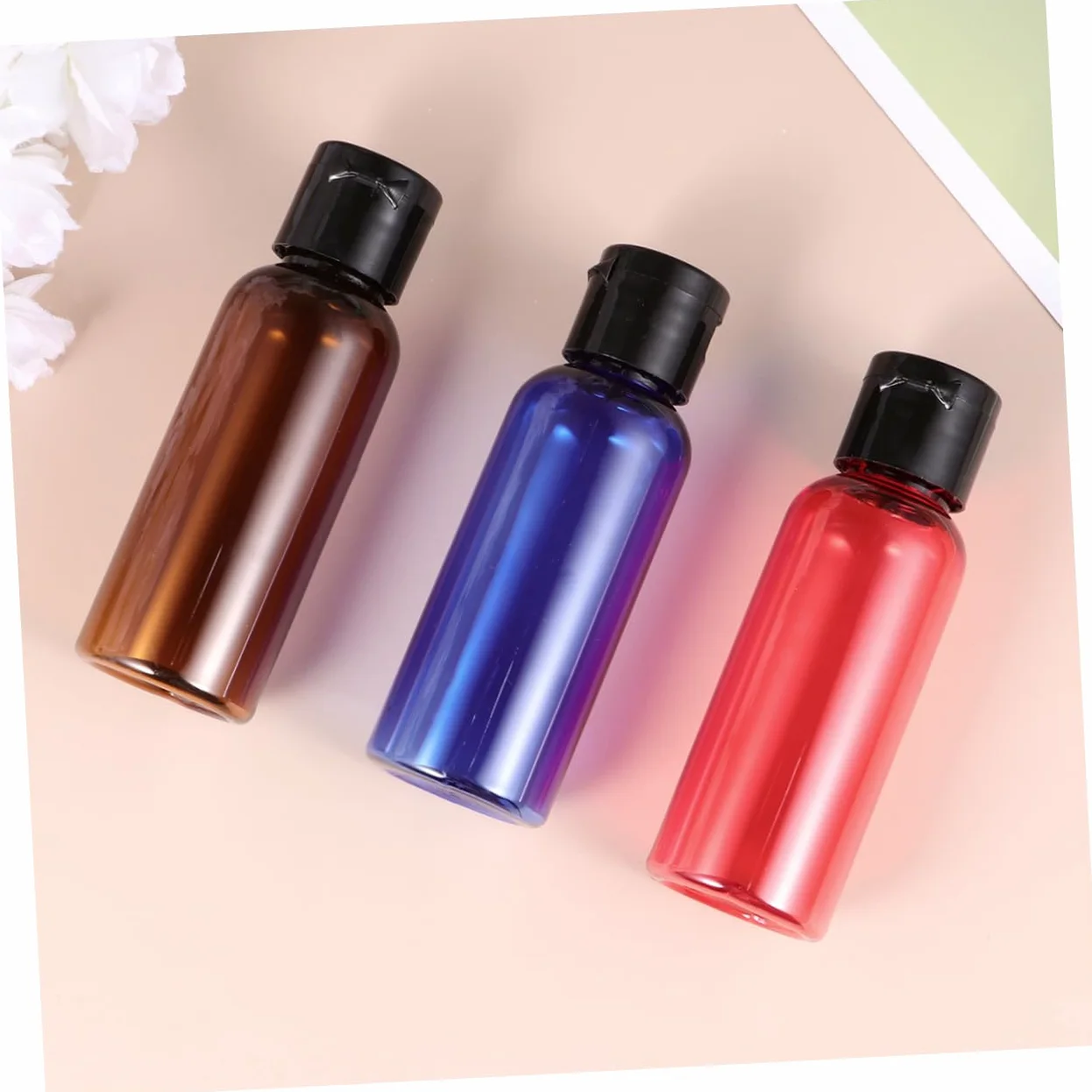 MAGICLULU 3 Set Da 50 Ml Di Bottiglie Da Viaggio Riutilizzabili 5 Opzioni Di Colore Dispenser Per Cosmetici Comprimibili 10 Pezzi * 3