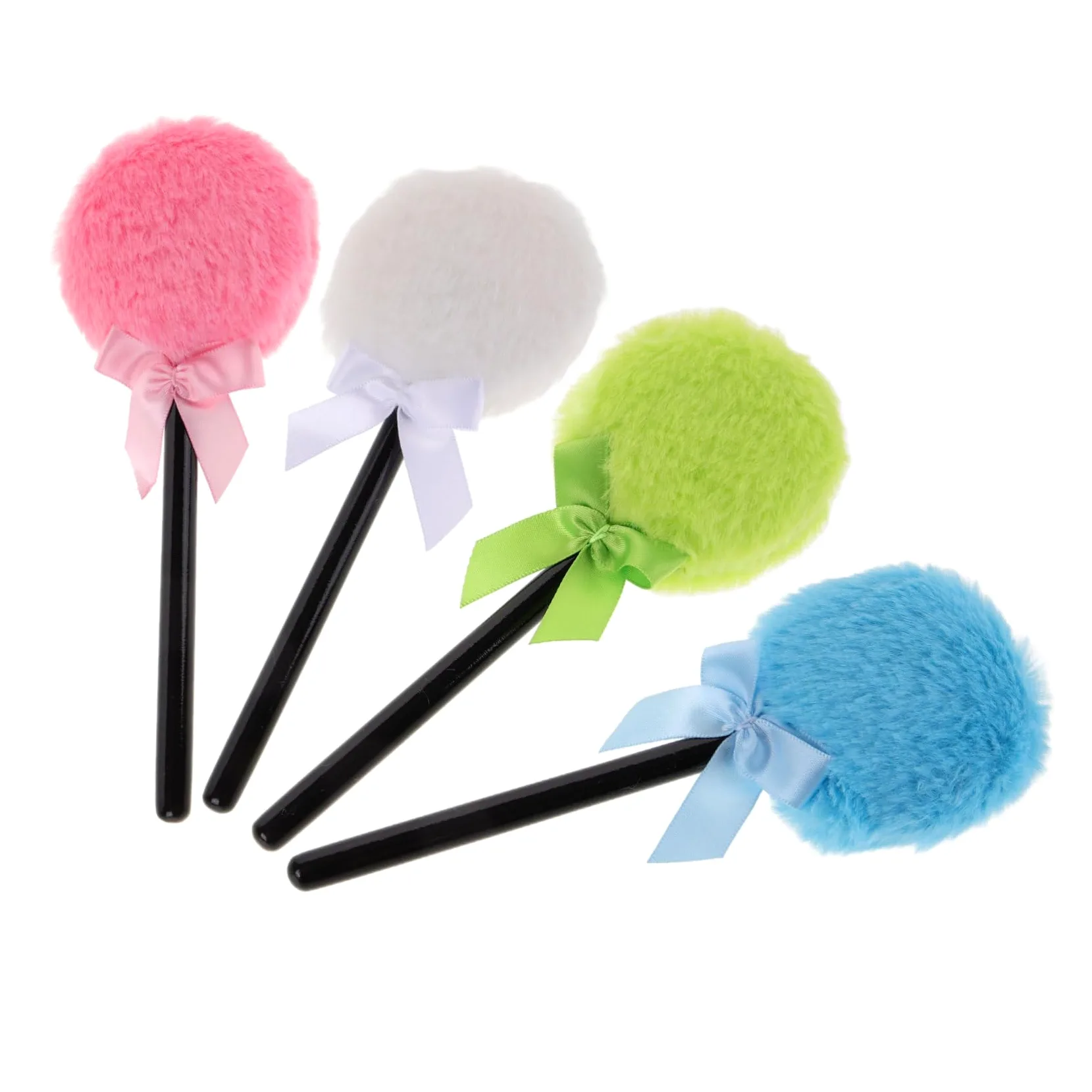 FOMIYES 20 Pz Soffio per il trucco Fairy Stick soffio di polvere secca impostazione piumino da cipria per polvere per viaggi piumino da cipria con fiocco soffio di cipria sciolto