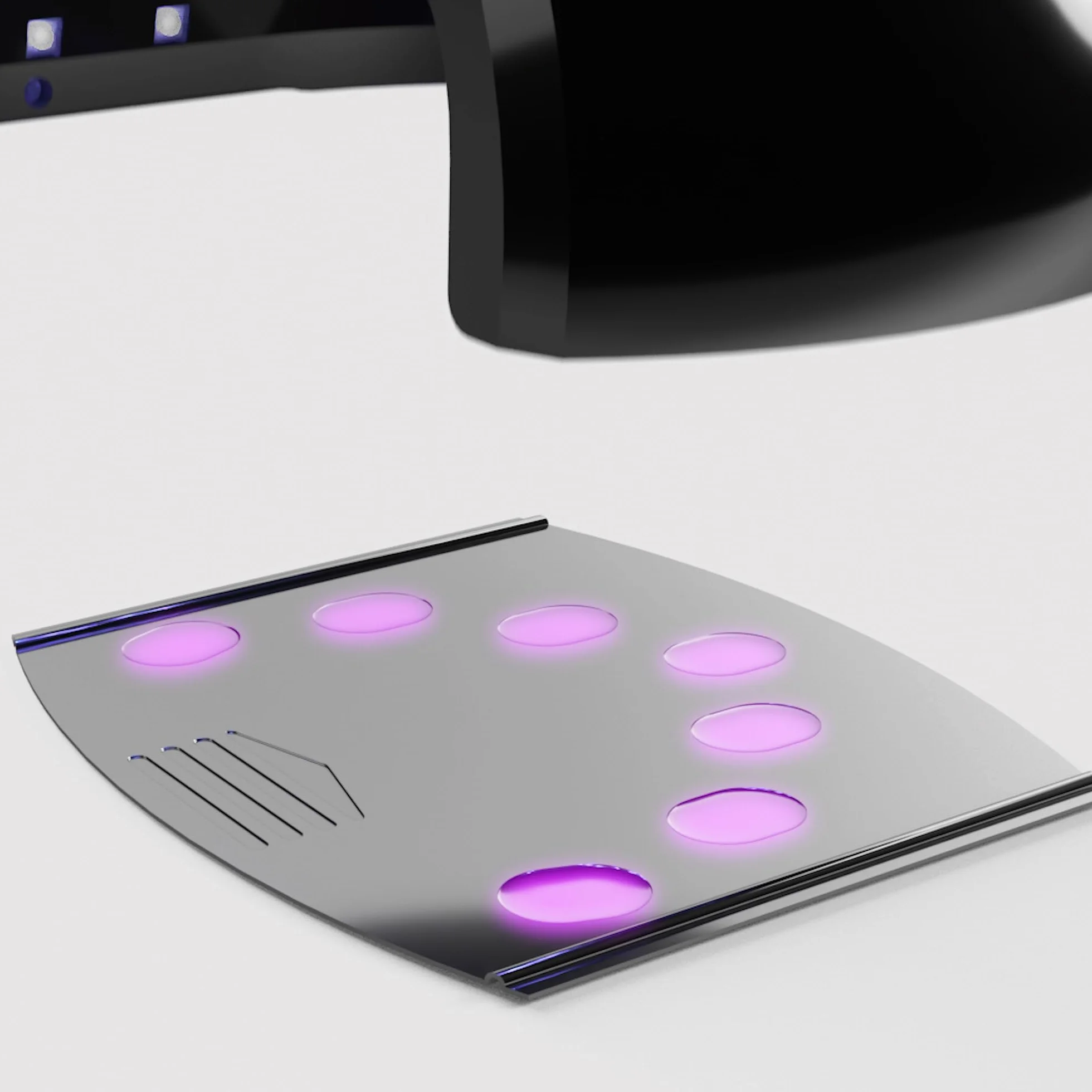 Mylee Lampada a LED per Asciugare Smalto Gel, 5 Dita, Polimerizzazione Convessa, Base Rimovibile, Modalità Basso Calore