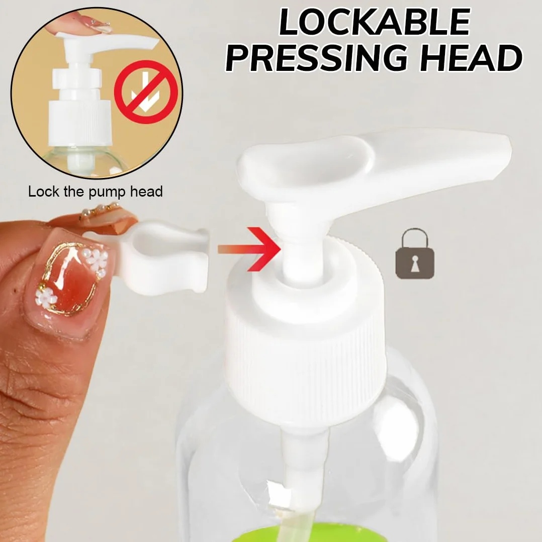 4 Pezzi Flaconi da Viaggio 100 ml, Bottiglie da Viaggio Trasparenti, Contenitori da Viaggio per Liquidi, Boccette Contenitori Ricaricabile, per Cosmetici, Lozione, Bagno, Shampoo