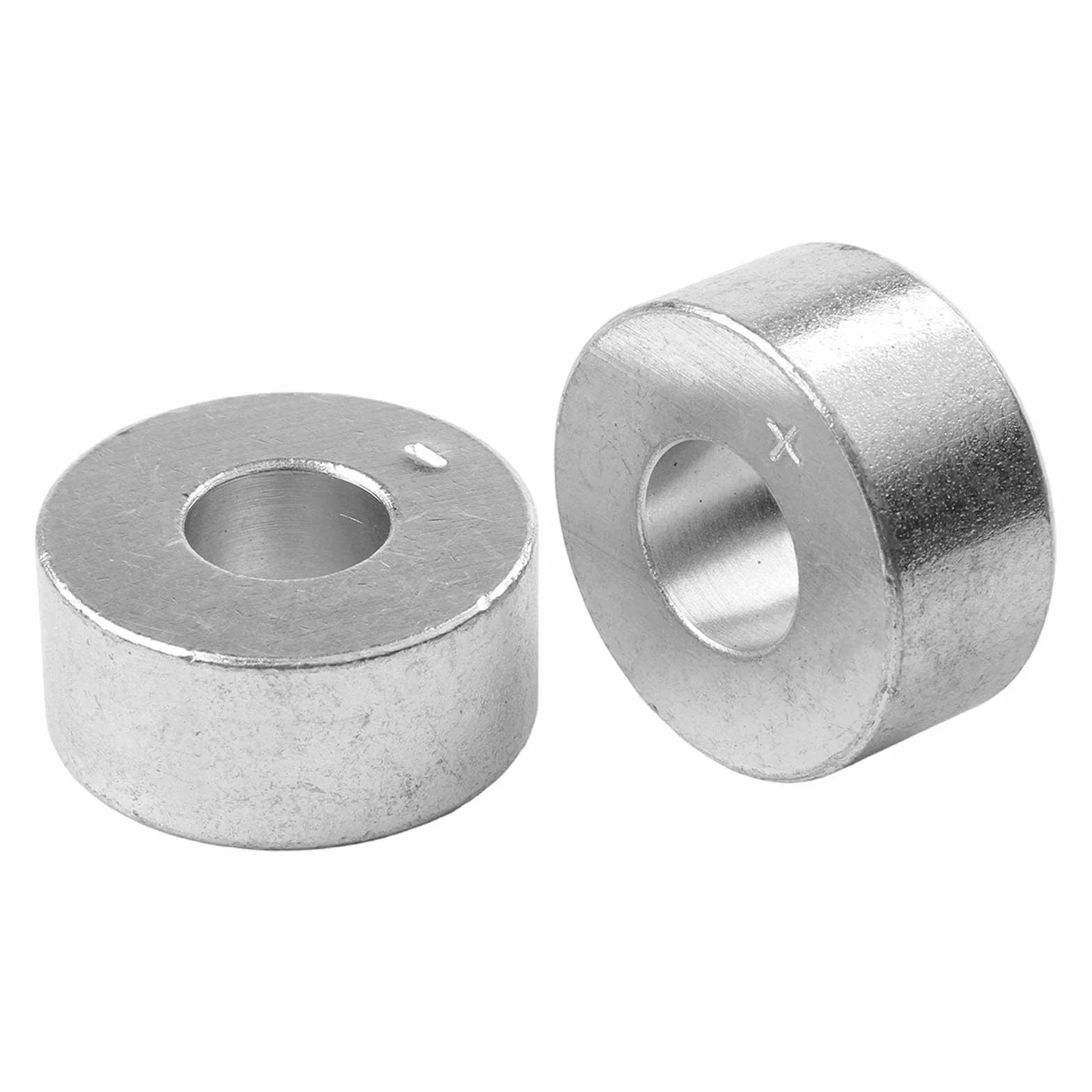 Set di 2 attrezzi per riparazione poli batteria auto, manicotti metallo 16 mm e 18 mm, argento