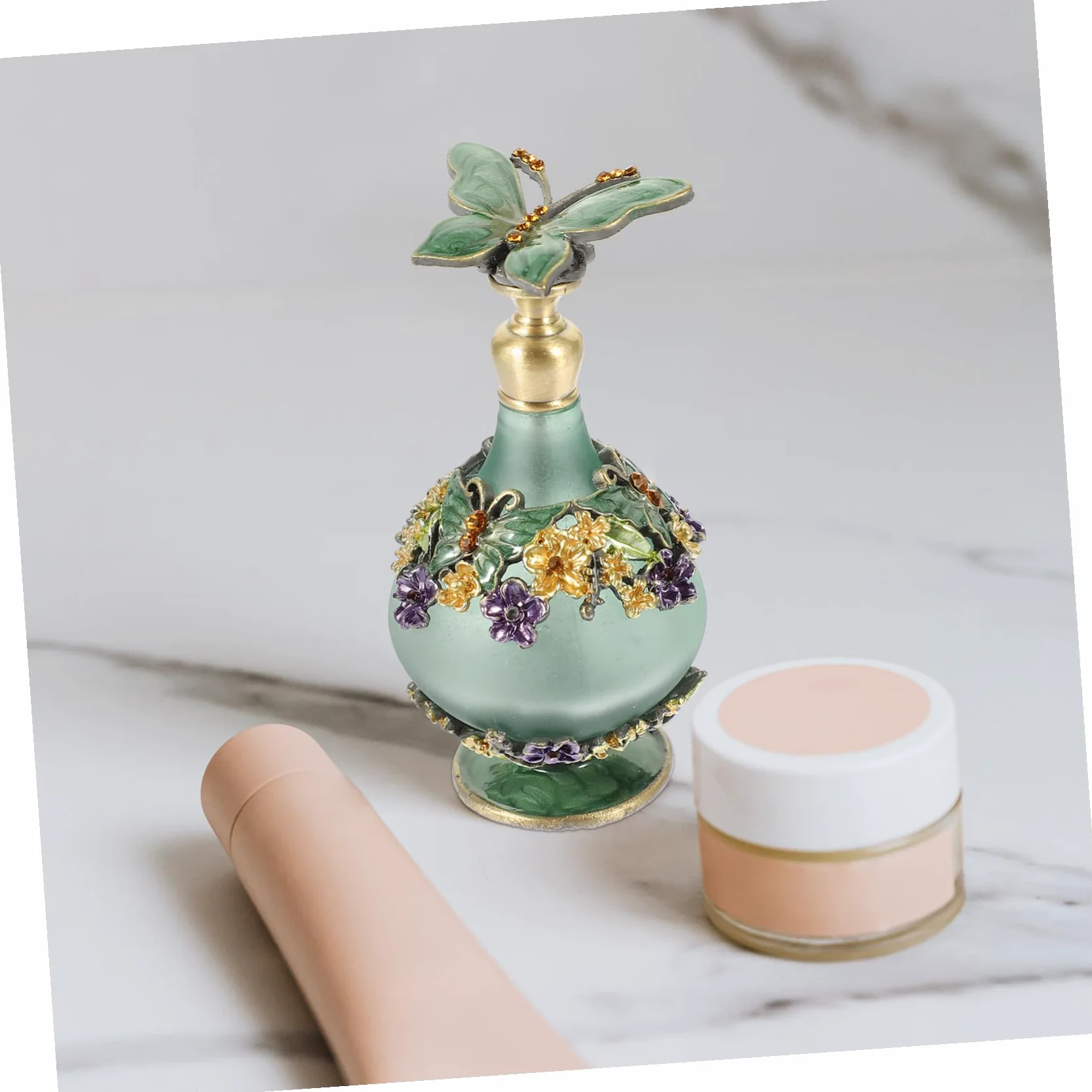 Flacone Profumo Vuoto da Viaggio 23ml in Vetro Verde | Ricarica Profumo, Chiusura Ermetica, Uso Facile e Formato Portatile per Spostamenti