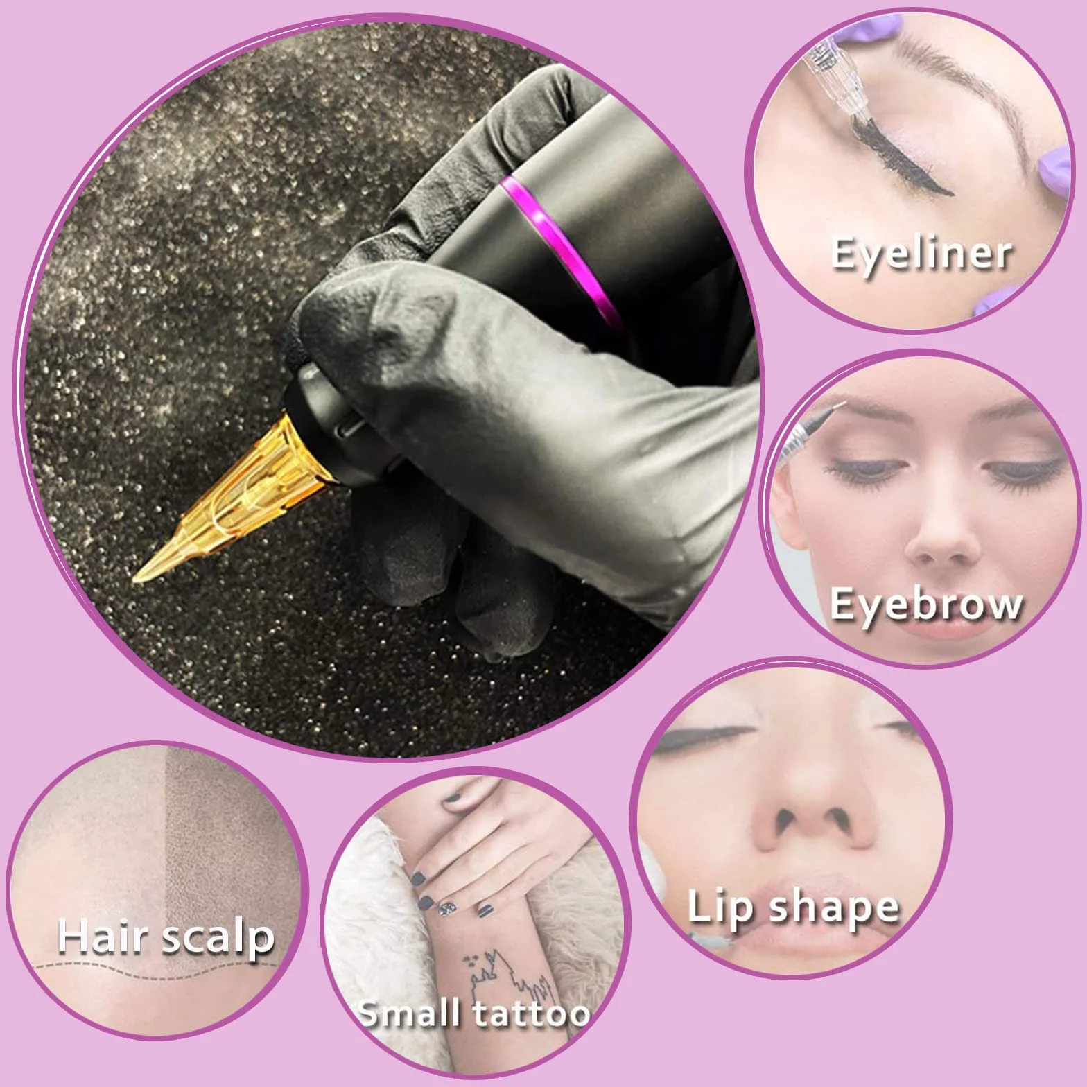 EZ TATTOO Aghi per Tatuaggi - 20pezzi #10 (1RL) Trucco Permanente SMP 0.30MM Round Liner Microblading Capelli Cuoio Capelluto per Macchina Tatuaggio -V SELECT