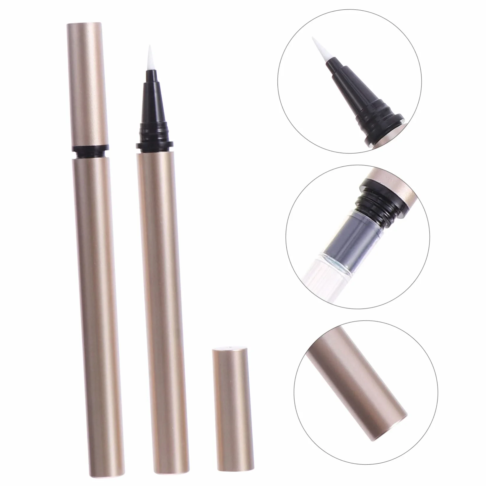 FOMIYES Penna Trucco Ricaricabile 25 Pz Eyeliner Vuoto Per Eyeliner Riutilizzabile Forniture Per Il Trucco Di Per Vuoto Ciglio Liquido Dritto Pennello Fine Plastica