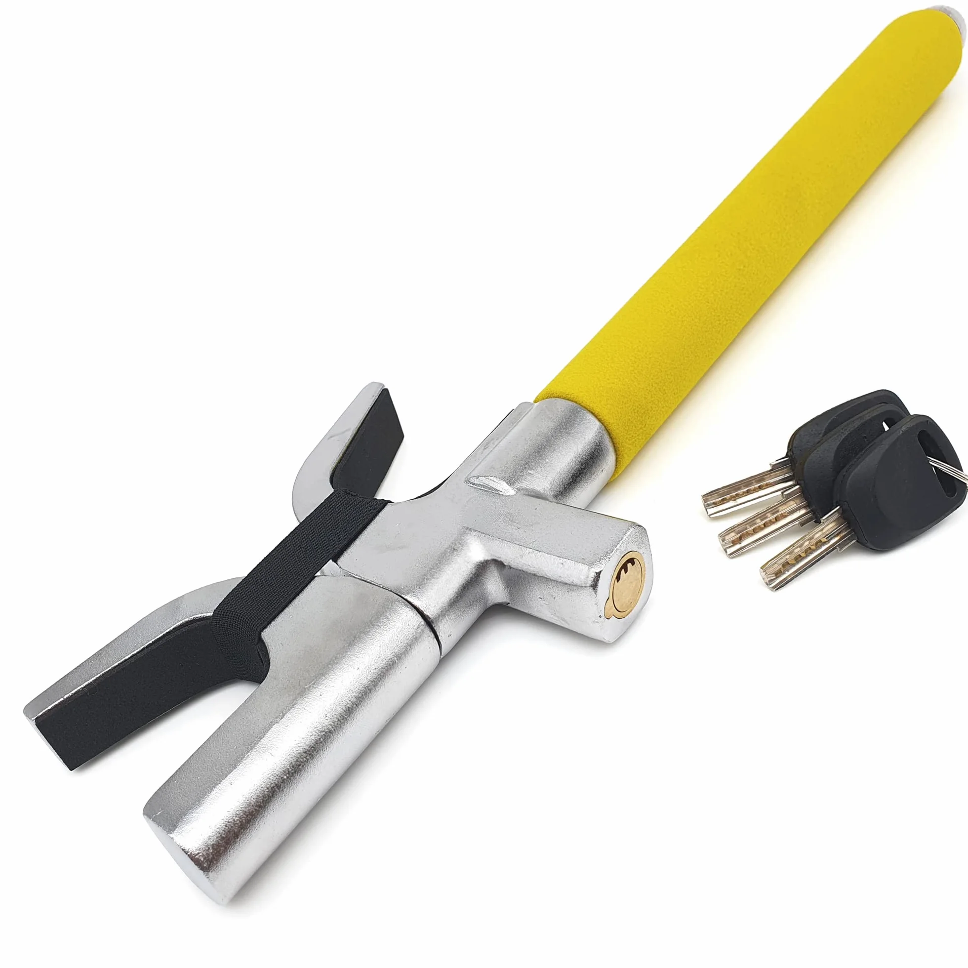 KRASER WA839Y Blocasterzo Antifurto Auto Acciaio Inossidabile 3 Chiavi