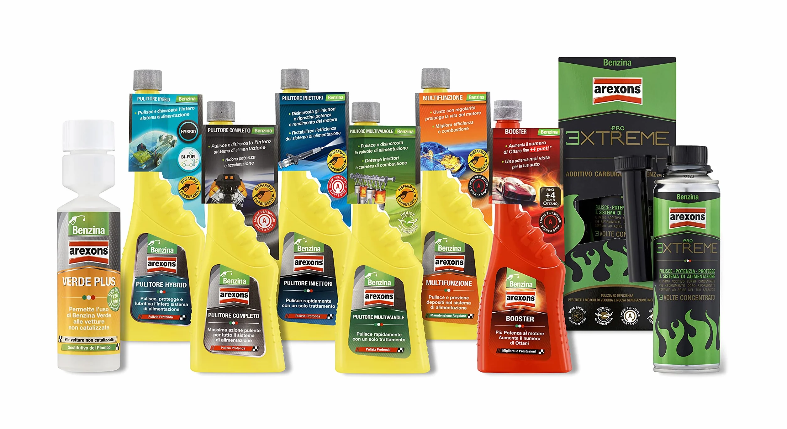 Arexons Additivo Benzina Pulitore Iniettori 250 ml Protettivo Motori Benzina