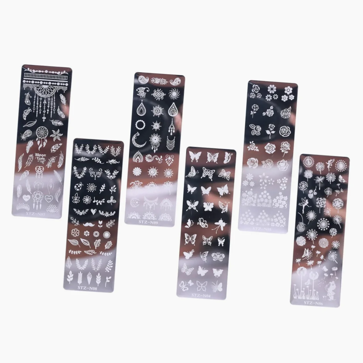 3 Set Piastre Per Stamping Unghie Con Design Floreali E Farfalle Template Per Nail Art Per Donne Facile Usare Inossidabile Per Decorazioni Eleganti E Festive 6 Pezzi*3