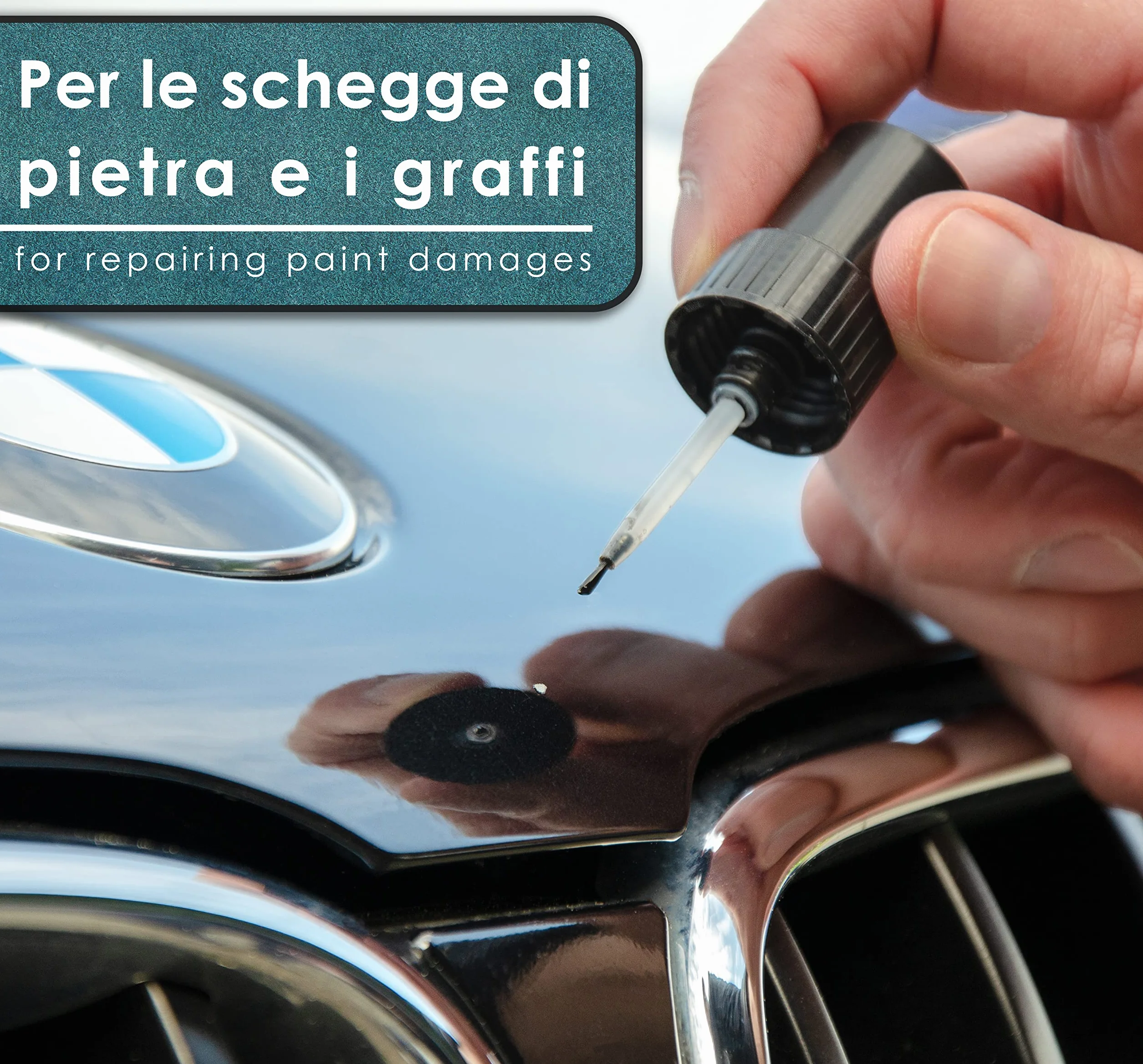 King Kong State Vernice da ritocco nero lucido per riparazione urti e graffi auto