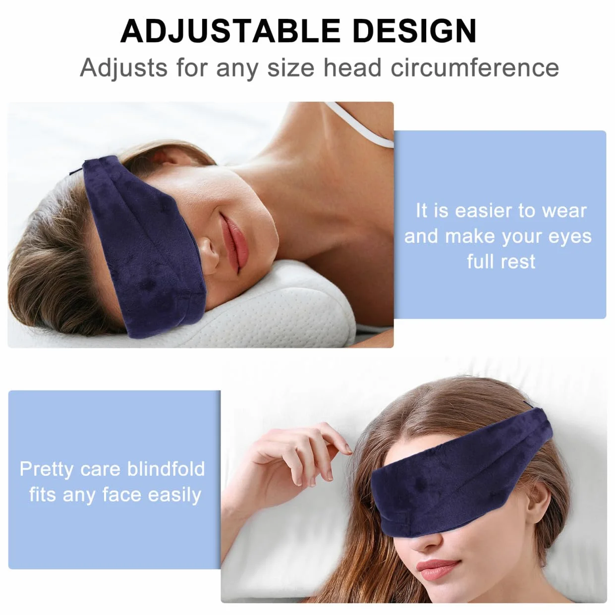 Ipetboom 3pezzi Maschera Per Occhi Con e Confortevole Per Viaggi Yoga e Sonno Profondo Profondo
