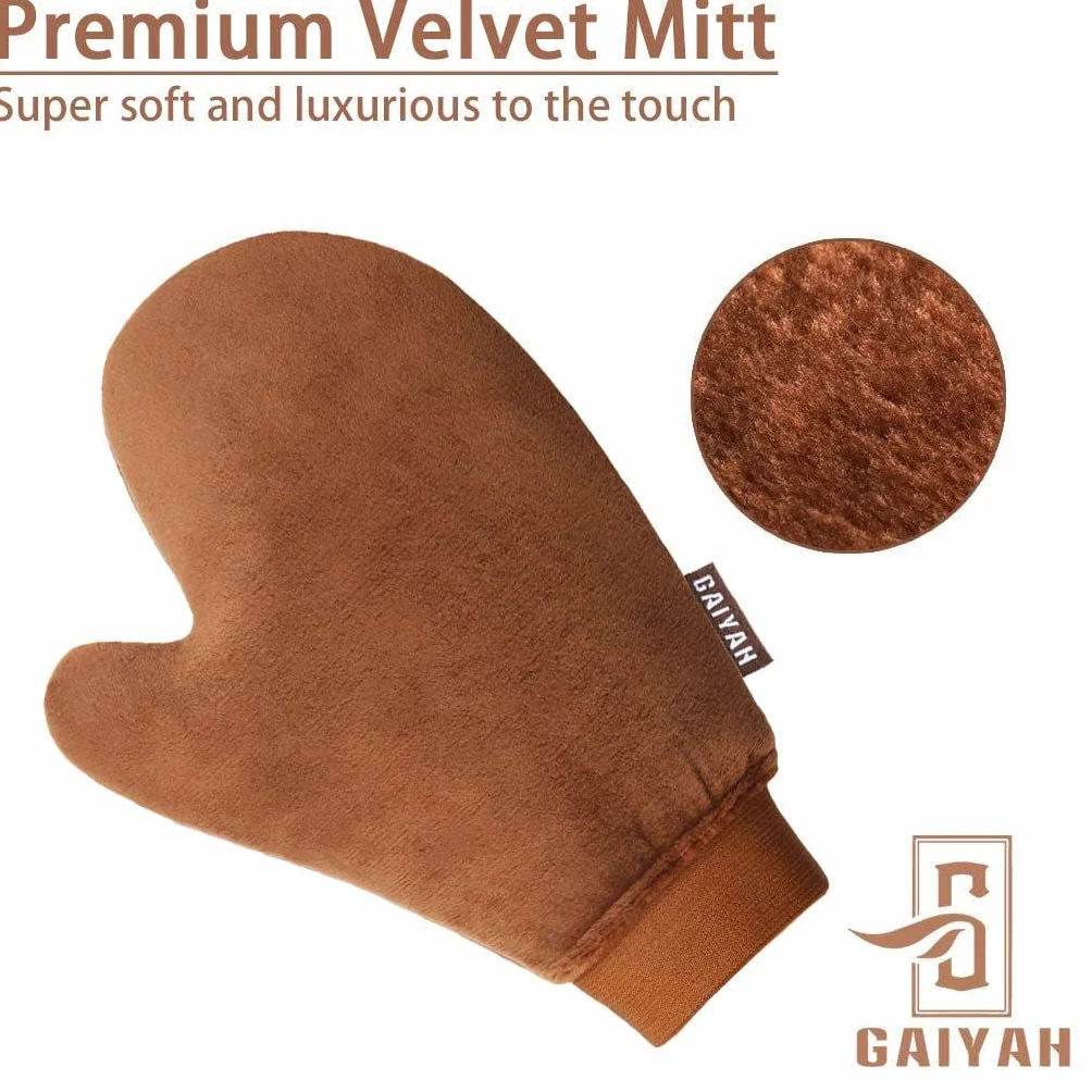 GAIYAH Applicatore Guanto Autoabbronzante - Aggiornamento Guanto da Abbronzatura Senza Sole, Self Tanning Mitt, Applicatore Abbronzatura, Autoabbronzante Guanti, Con Guanto Esfoliante e Face Mitt
