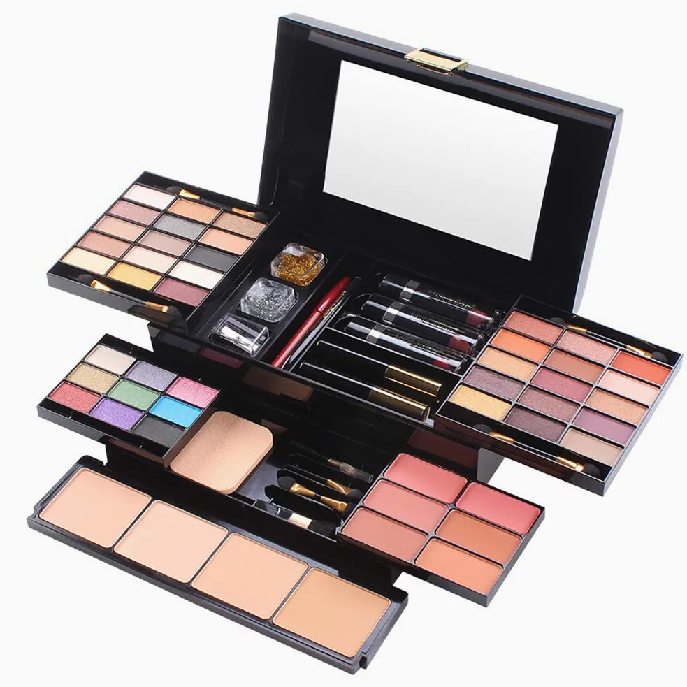 49 Colors Makeup Kit Combination with Eyeshadow Blusher Press Powder and Lip Gloss - Ideal Make Up Cosmetic Set for Professional and Daily Use #1
