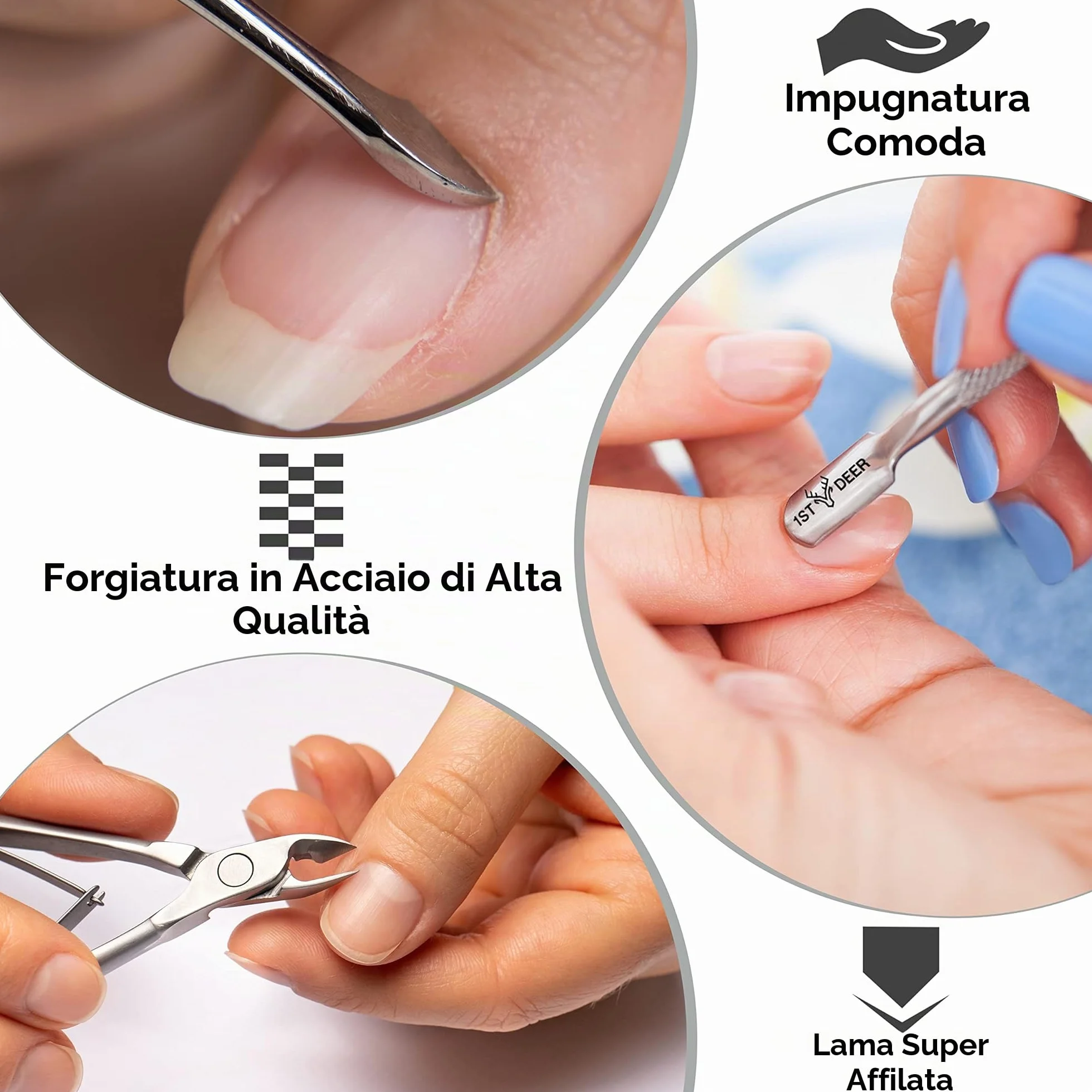 Profesjonalny 3 w 1 Zestaw do Pedicure Manicure z Nożyczkami i Cążkami do Skórek