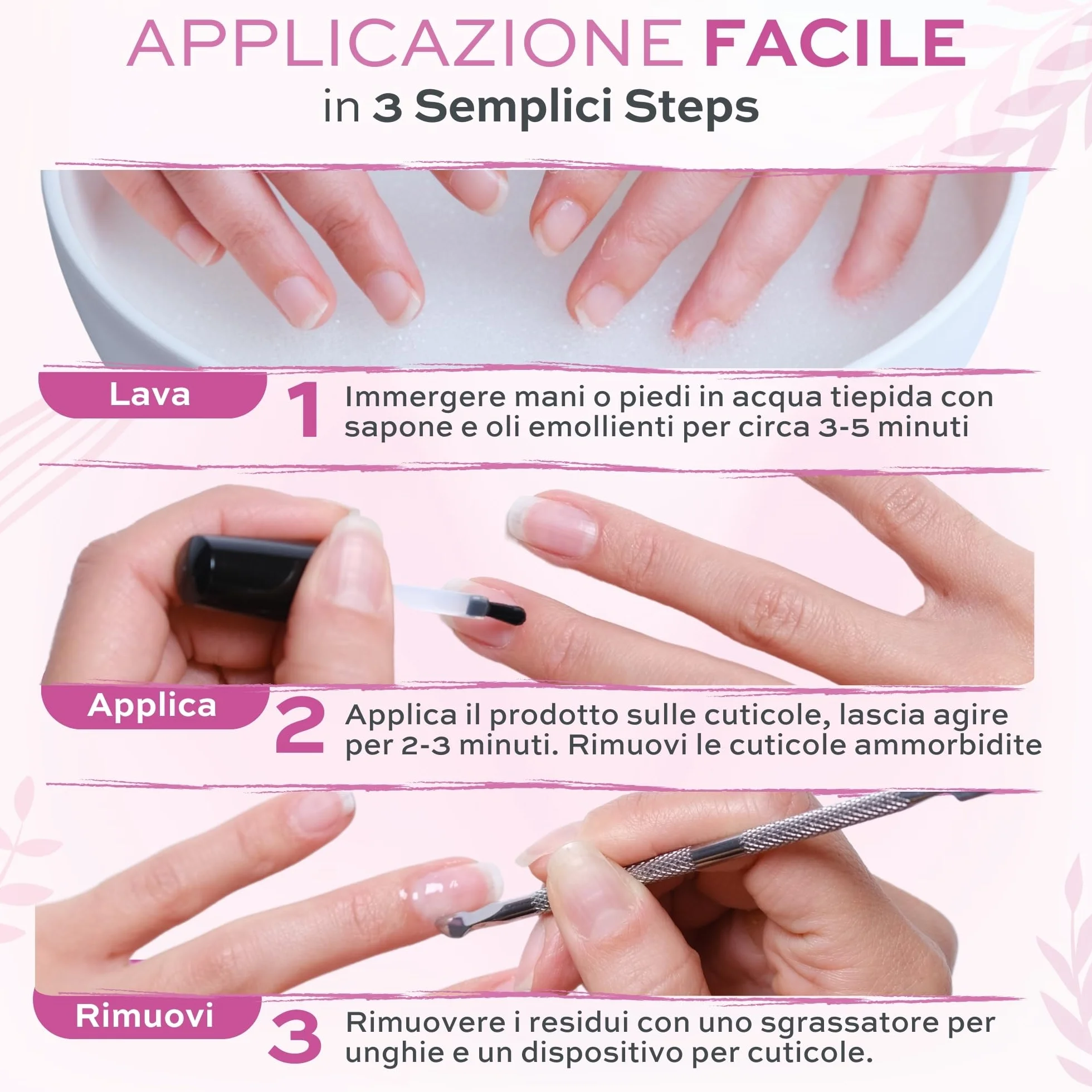 Rimuovi Cuticole Unghie di Mani e Piedi Professionale 12 ml - Scioglie e Rimuove Cuticole Trattamento per Unghie di Mani e Piedi