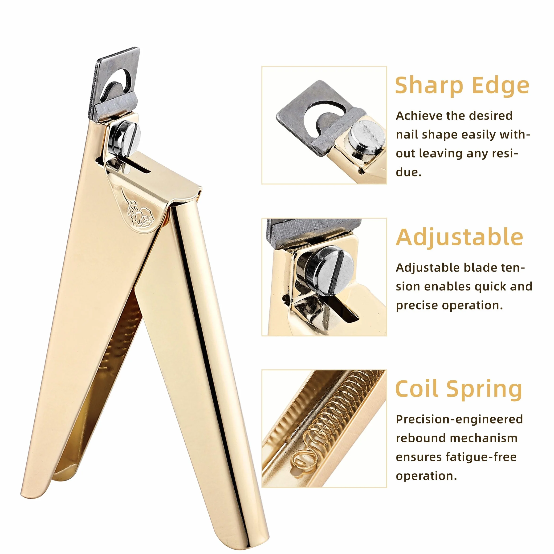 Delanie Tagliaunghie professionale in acciaio inox, strumento per manicure