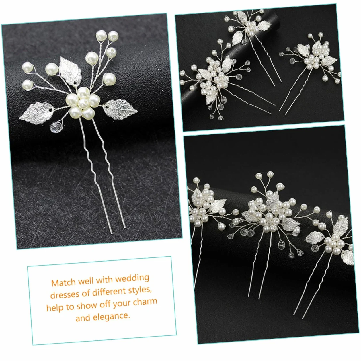 FRCOLOR 15pezzi Bridal Hair Pin Eleganti Accessori Per Sposa Con Foglie Di Fermagli Per Matrimonio Design Raffinato Per Donne e Ragazze