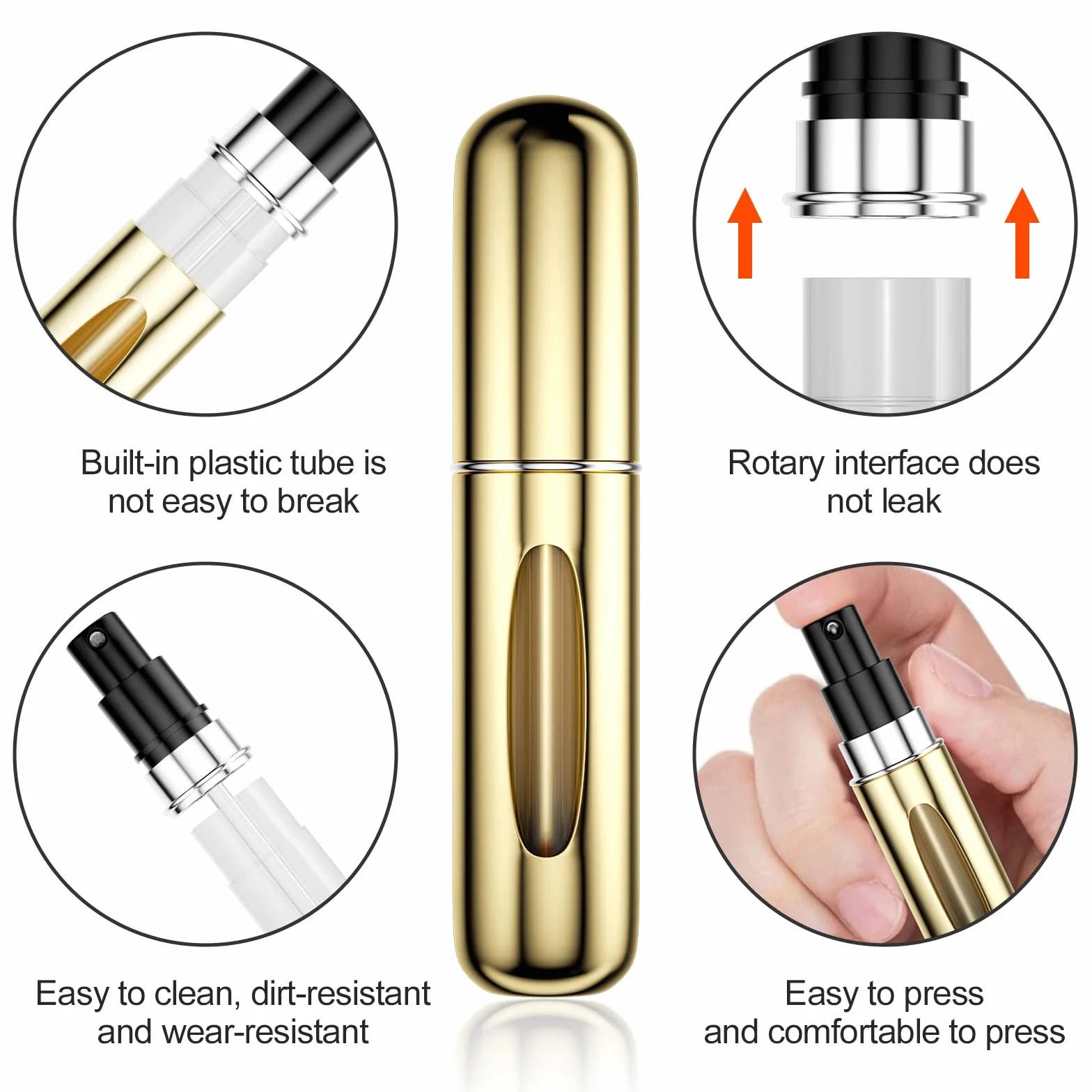 Newaner 6 Pezzi 5ml Atomizzatore di Profumo Ricaricabile, Mini Bottiglia Spray Portatile con Finestra
