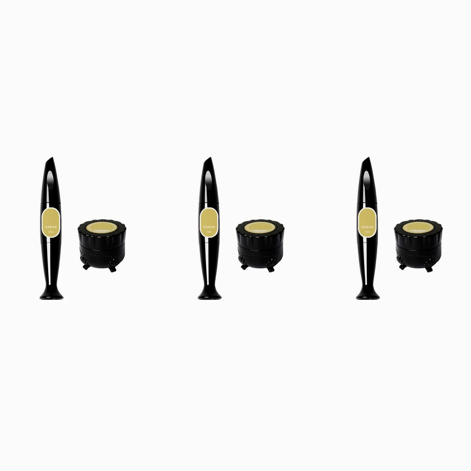 Healeved 3sets Colla Per Nail Art Con Penna Adesiva Per Strass e Gel Riempitivo Unghie Decorate Facili e Sicure Per Manicure e Decorazioni Unghie