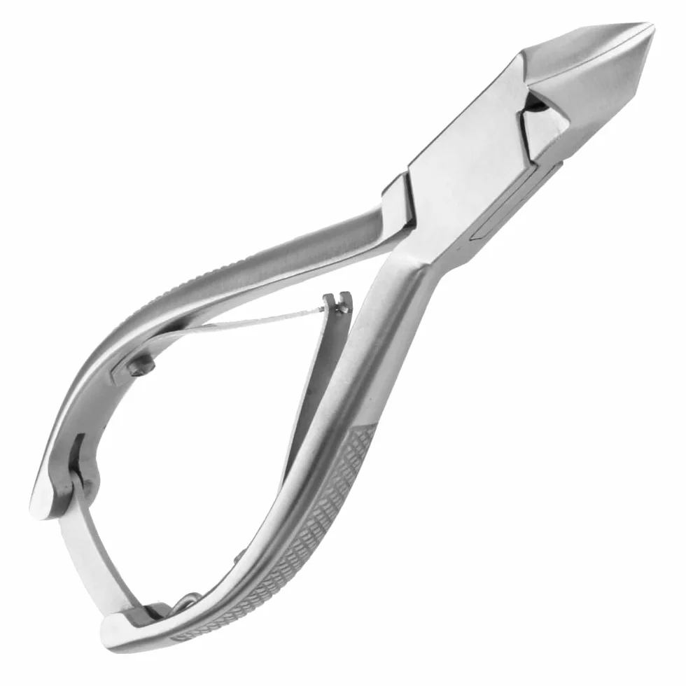 Tronchese per Unghie - Lame curve - Con tappo in pelle - Acciaio Inox