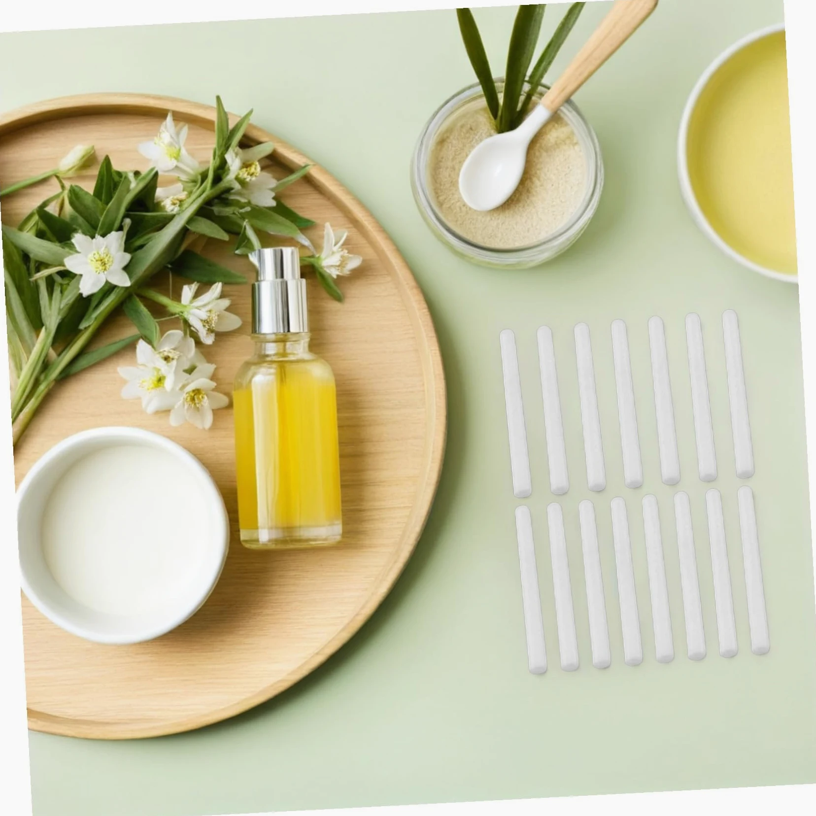 Bastoncini Diffusori di Aromi 15 Pezzi in Cotone Profumato senza Fiamma per Diffusori a Bastoncini, Assorbimento Oli Essenziali per Aromaterapia in Casa e Ufficio