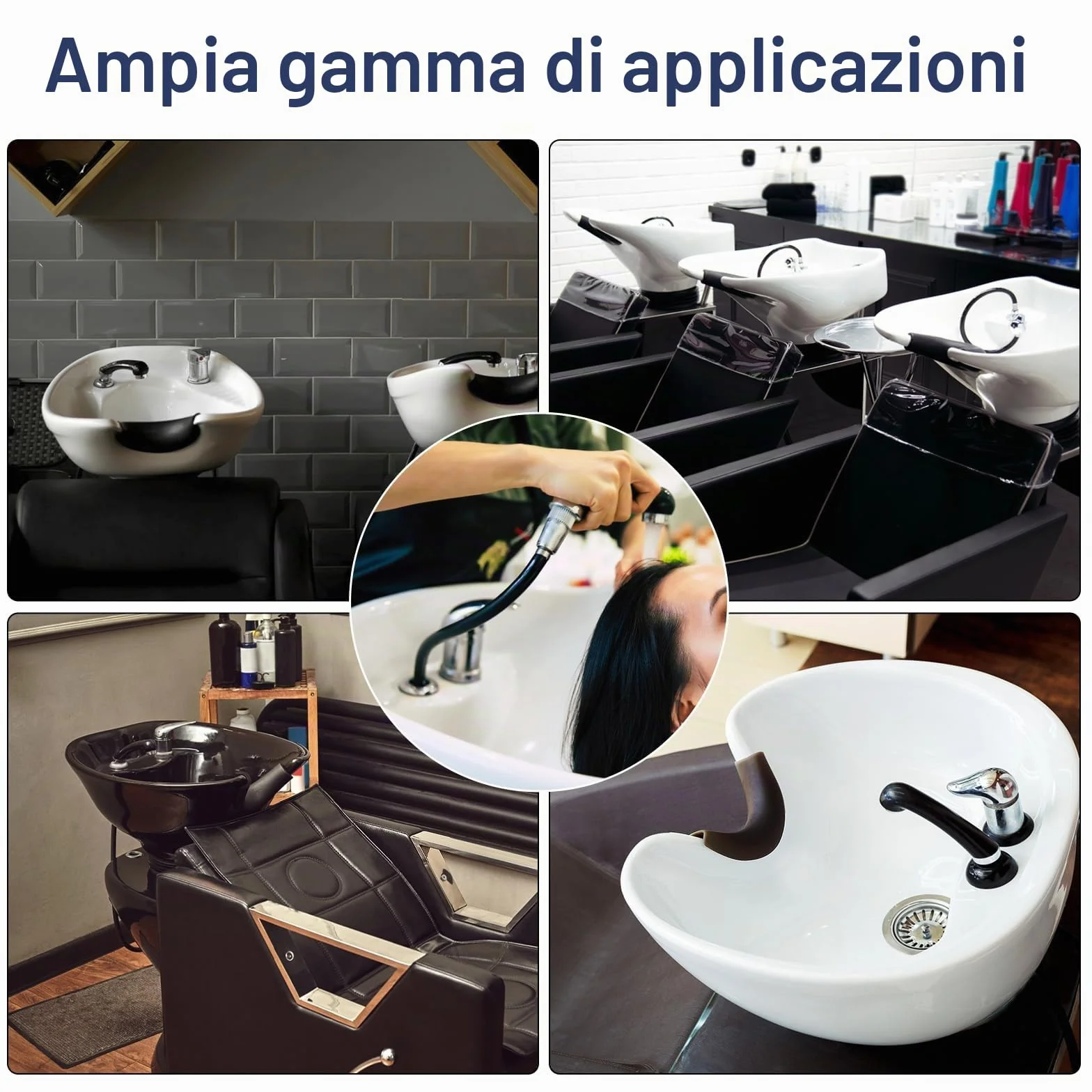 Ugello doccia con tubo shampoo letto ciotola soffione doccia soffione doccia soffione doccia parrucchiere salone doccia parrucchiere lavandino soffione doccia tubo bagno rubinetti doccetta