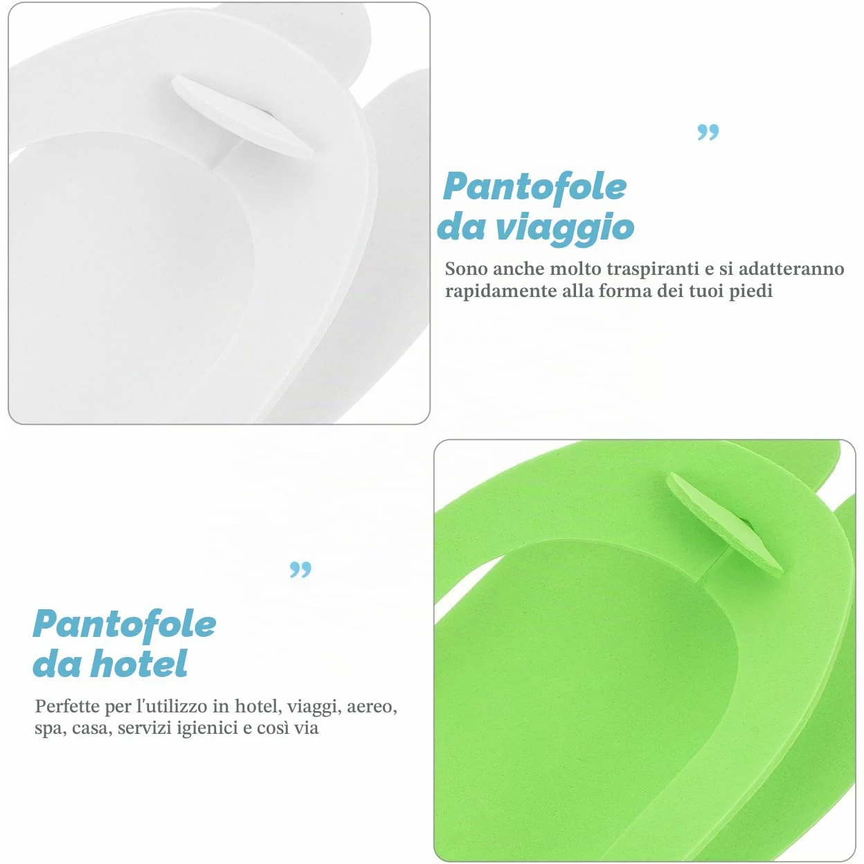 Holibanna 24 Paia di pantofole USA E getta in Schiuma per Pedicure infradito da viaggio 29 Cm
