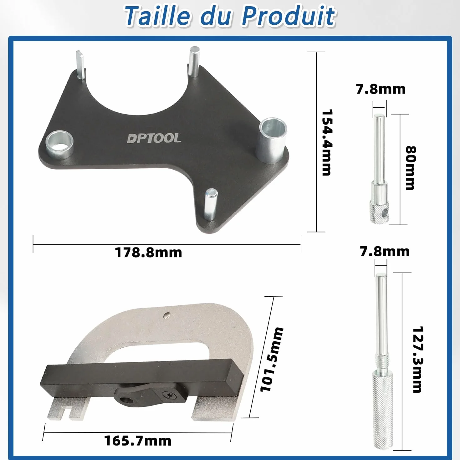 DPTOOL Strumenti di bloccaggio fasatura albero a camme Compatibile Renault Clio Laguna Megane 1.4 1.6 1.8 2.0 16V K4J K4M F4P F4R