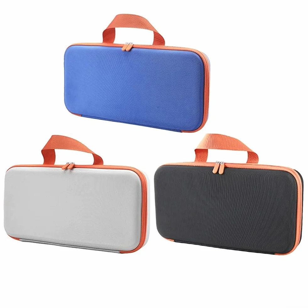 Custodia rigida protettiva per Dyson Airstrait HT01, antiurto, impermeabile, borsa da viaggio con tasca in rete per accessori per piastra per capelli, Blu, Compatto