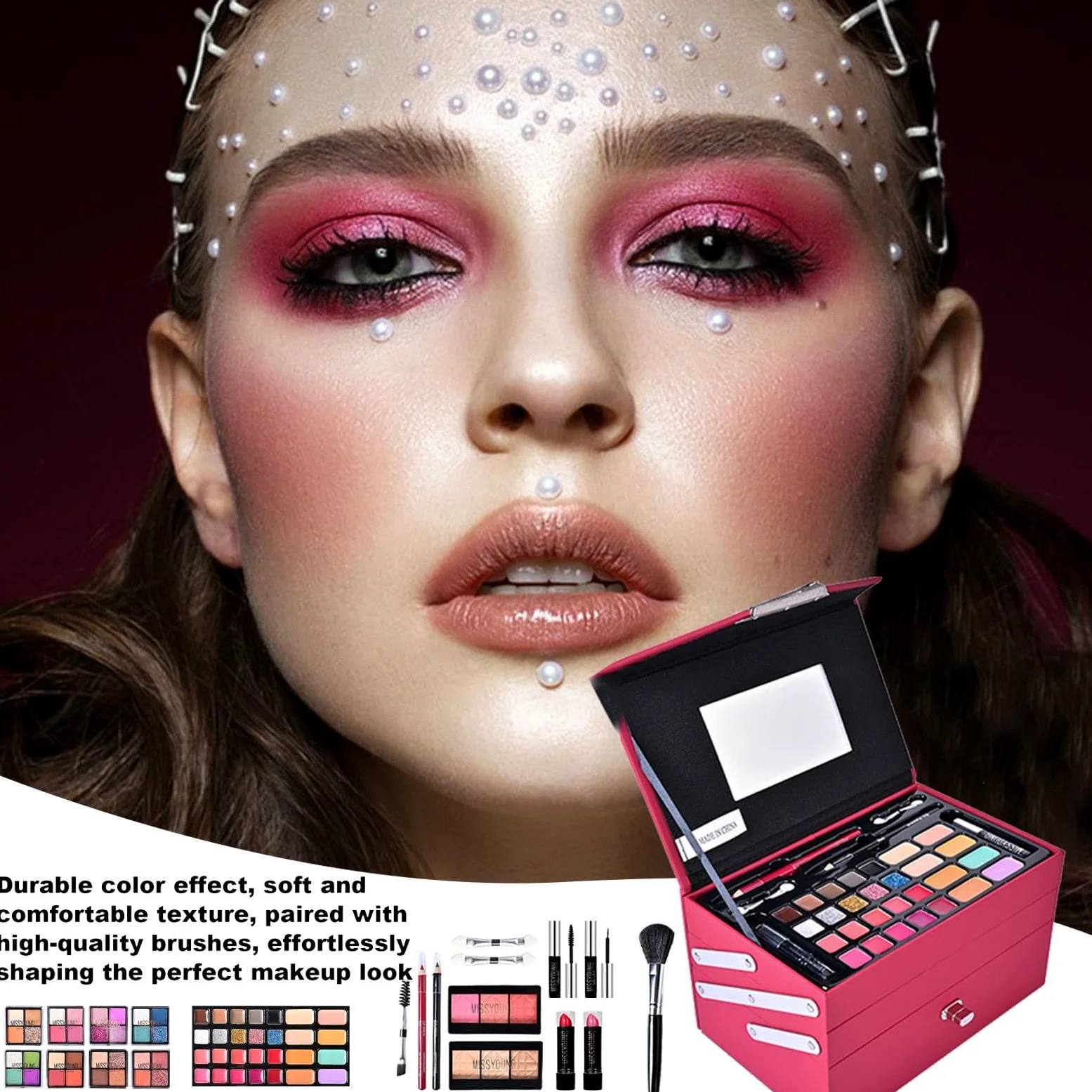 Set trucco per donna Kit completo, kit trucco per donna - Set trucco | multiuso | Kit cosmetici completi per donne e ragazze, kit palette di trucco per principianti