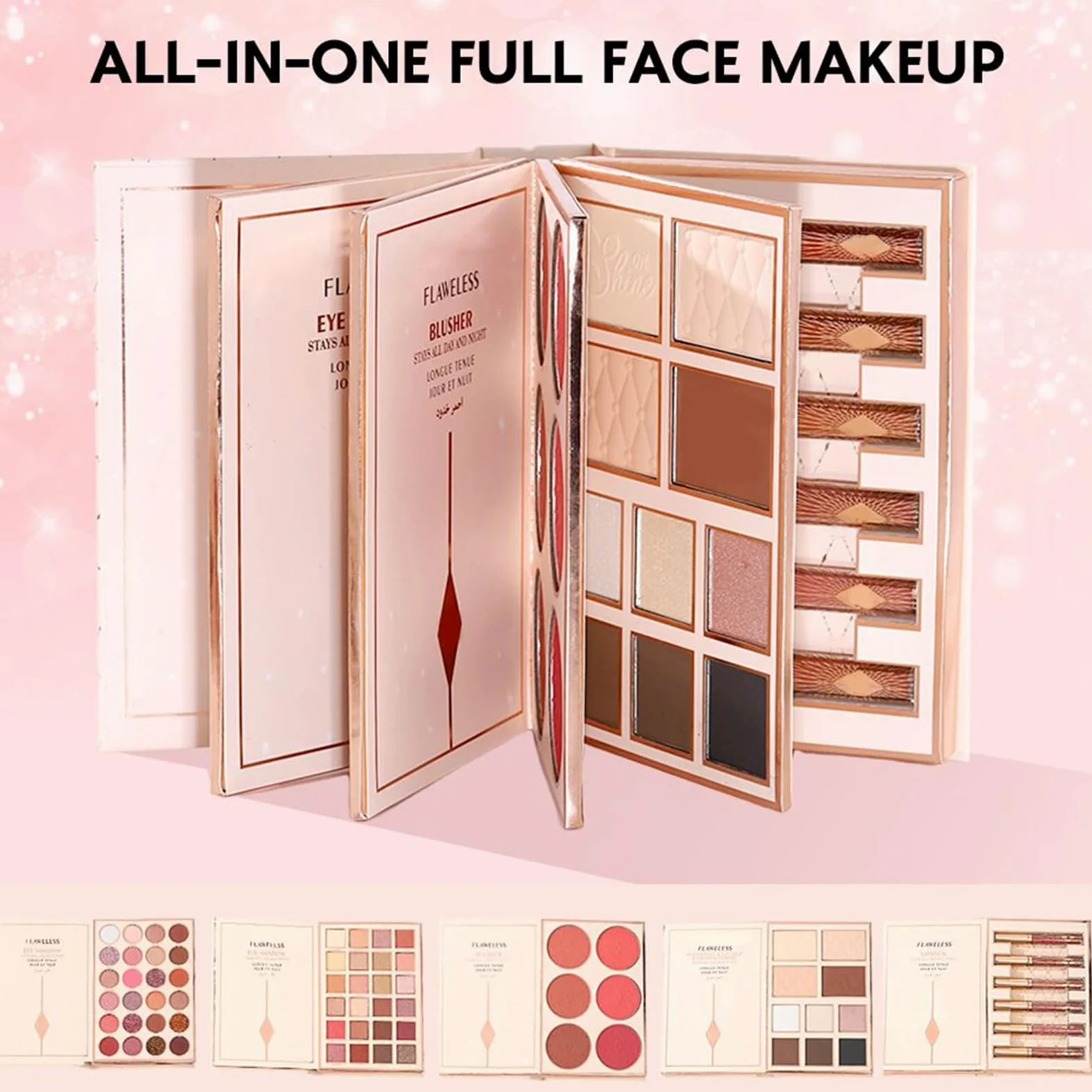 Palette Di Ombretti Per Gli Occhi 48 Colori Illuminante Impermeabile | Trucco A Forma Di Libro Per Donne Ragazze Ogni Giorno Festa Viaggio Halloween Uso Quotidiano Occasioni Speciali