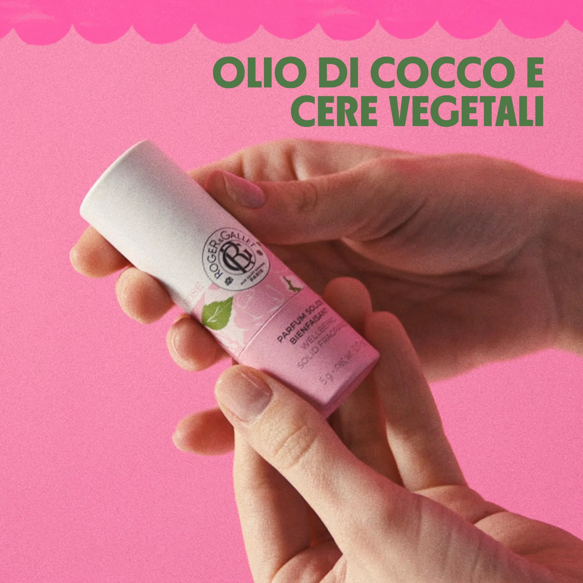 Roger & Gallet Profumo Solido Stick – Balsamo Profumato Senza Alcool per Donne, Profumo da Viaggio a Lunga Durata in Formato Tasca (Rosa | 5 g)