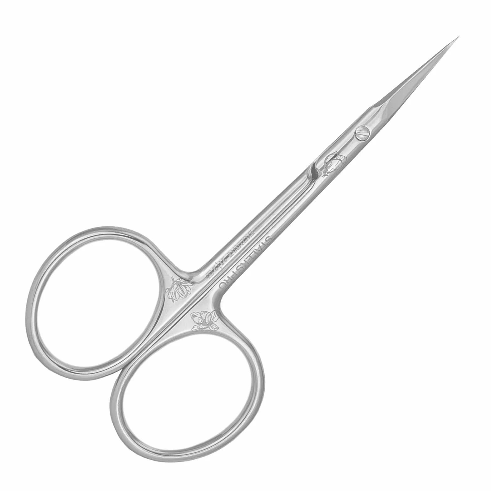 STALEKS Pro Forbici Professionali per Pelle Cuticole Maniglia Curva Lama 25mm SX-21/2m