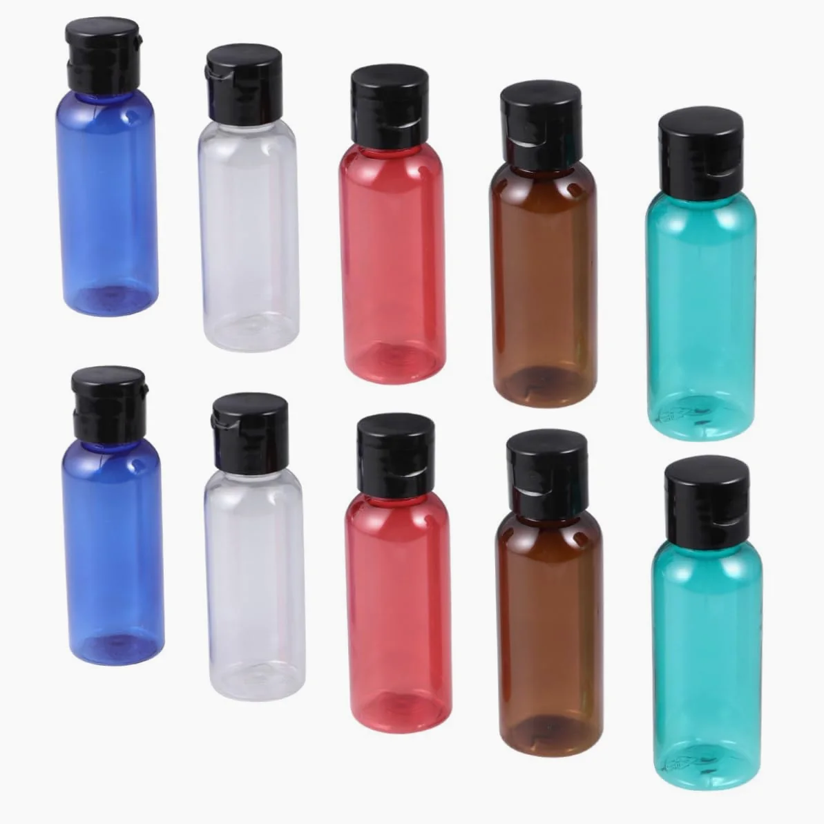MAGICLULU 3 Set Da 50 Ml Di Bottiglie Da Viaggio Riutilizzabili 5 Opzioni Di Colore Dispenser Per Cosmetici Comprimibili 10 Pezzi * 3