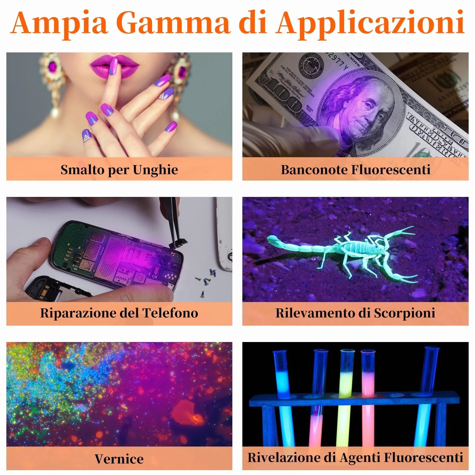Lampada UV per Unghie Professionale 3W LED Mini 360° Testa Regolabile USB Argento