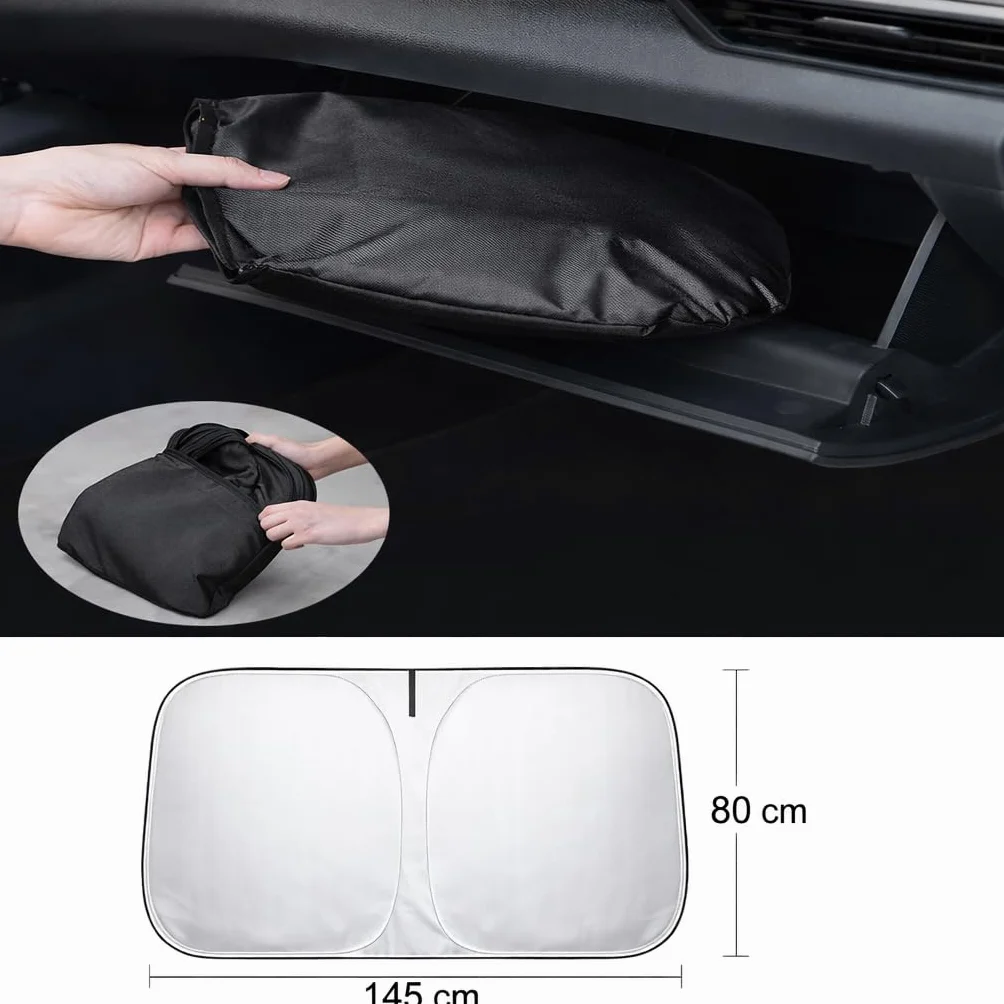 Parasole Auto Parabrezza Universale Protezione UV Anti Calore 145x80 cm