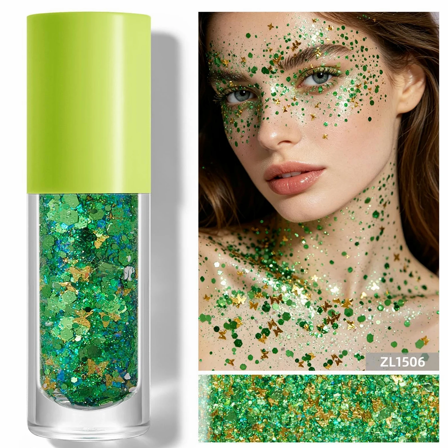 Gel Glitter Per Il Viso Brillantini Luccicanti Scintillanti E Bagliori | Gel Glitter Per Viso E Corpo per Bambini e Ragazze Donne Uomini di Calcio Compleanno Parata Concerto Festival Sfil