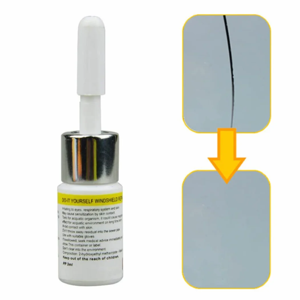 Colla per riparazione del parabrezza auto 3 ml Strumento correttore vetro