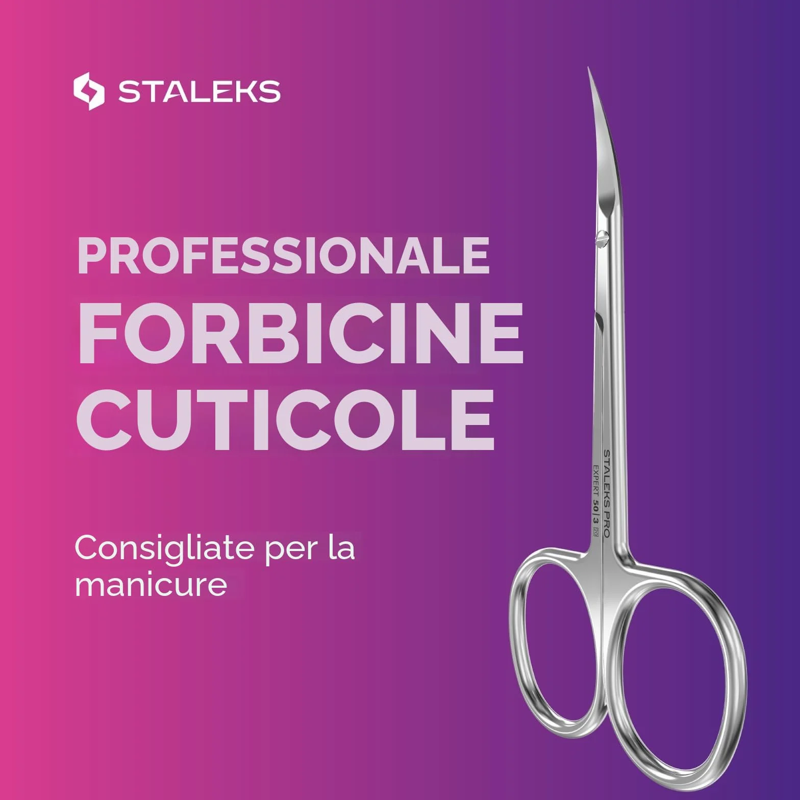 STALEKS Forbici professionali per cuticole Expert 50 tipo 3