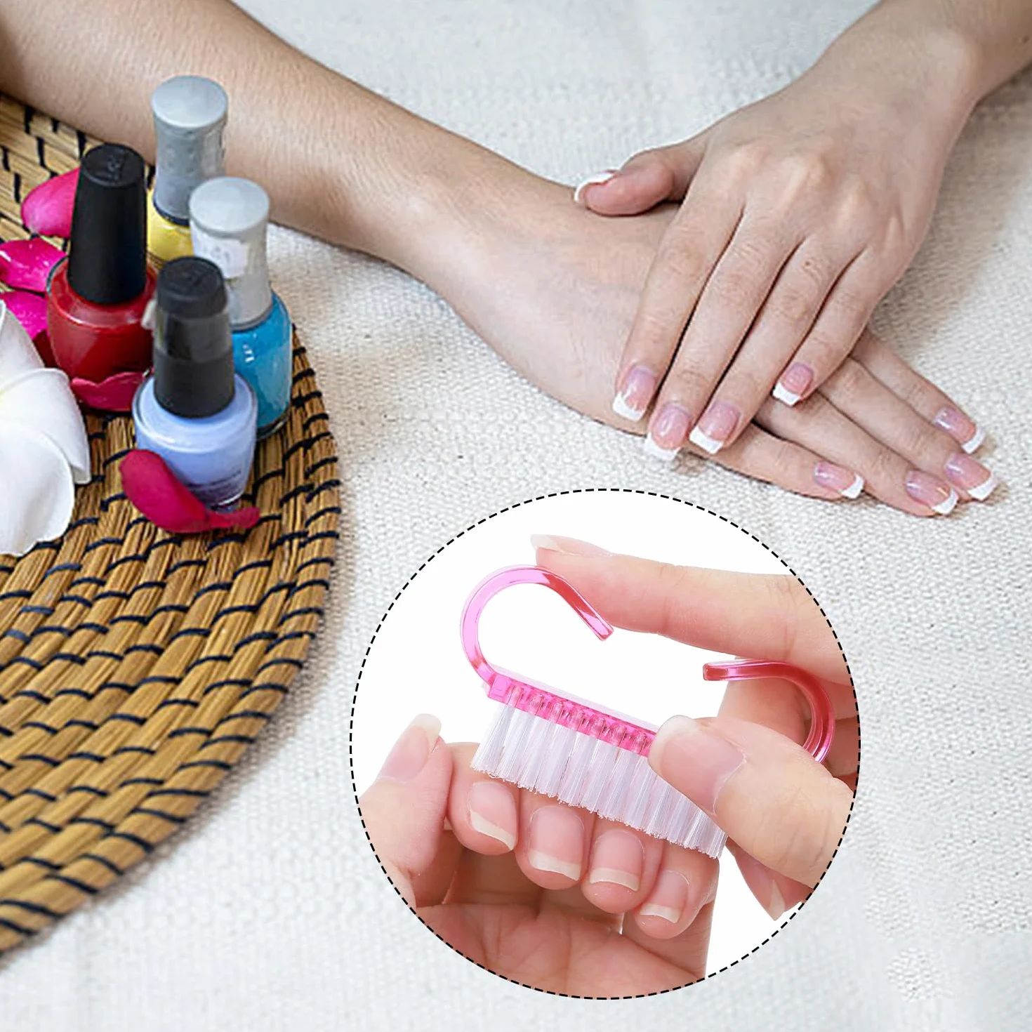 8 Pezzi Spazzola per Unghie, Spazzola per Pulizia Delle Unghie, Spazzola per Unghie con Manico, Lavaggio di Mani Spazzolino, Pulitore per Pedicure, per Unghie, Giardino, Casa, Uso in Salone