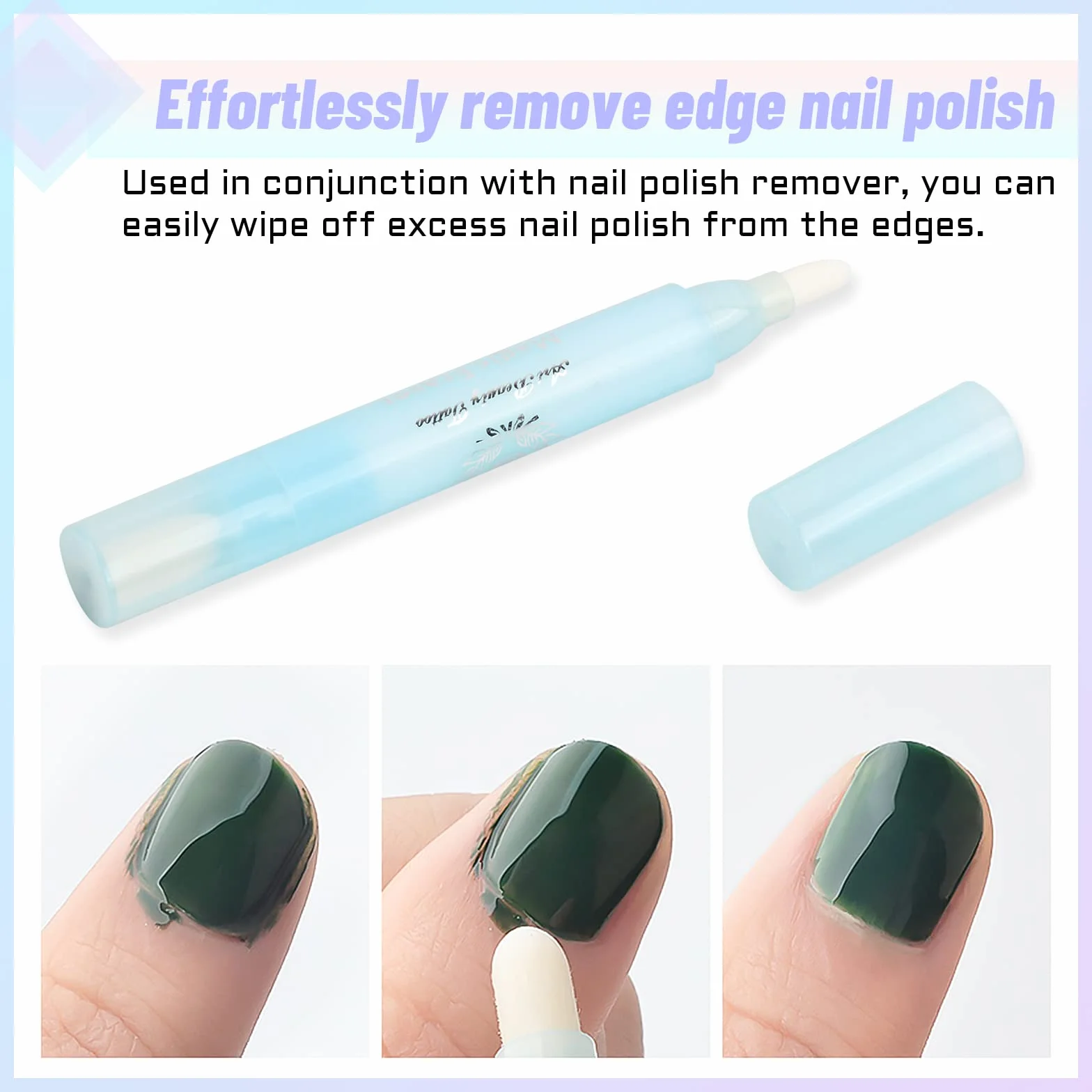 Dokeno 3 Pezzi Penna Correggi Smalto per Unghie Senza Remover Penna Correttore Manicure Rimozione Smalto per Unghie Cancellazione Degli Errori Strumento per Manicure con 9 Punte di Ricambio