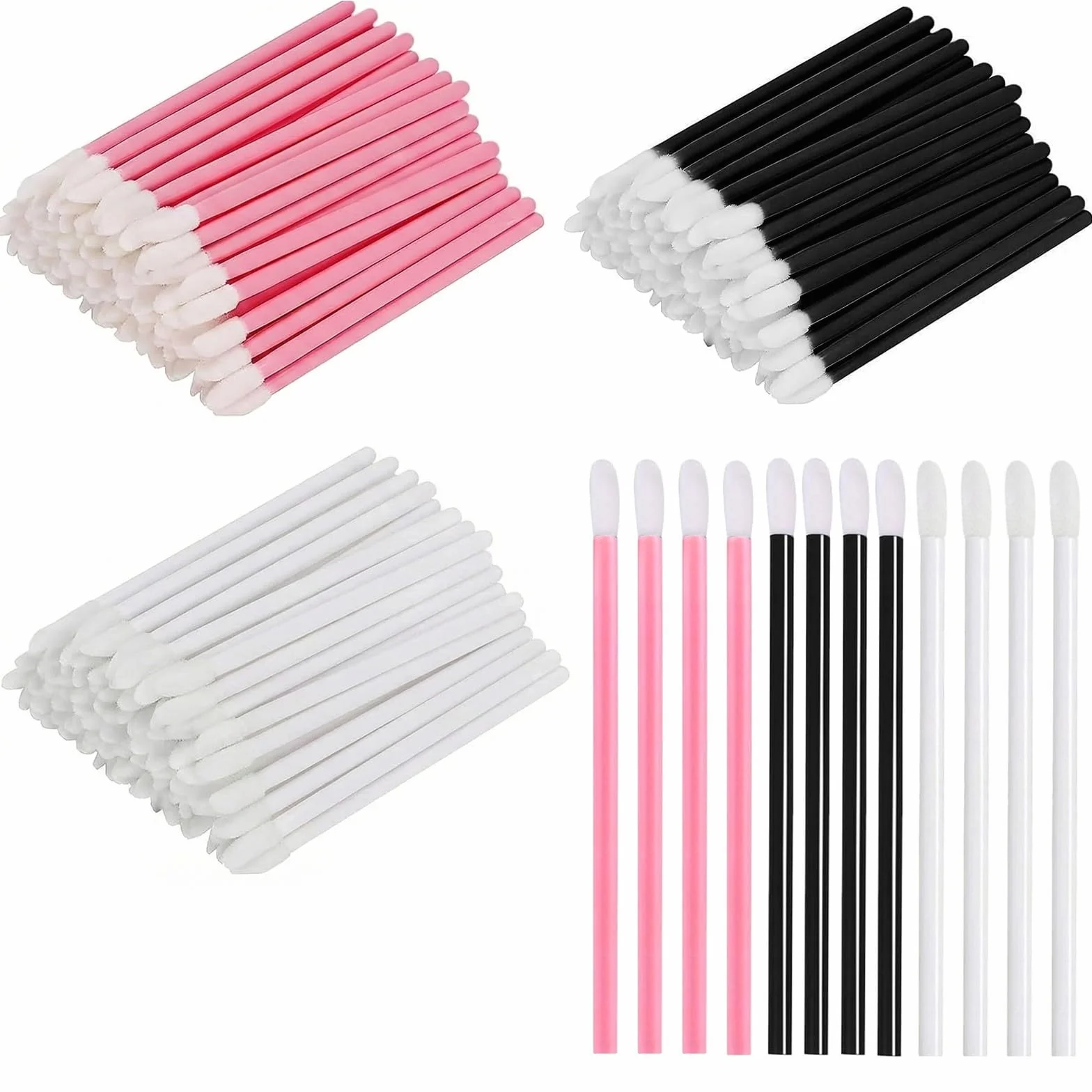 Pennello Make Up,150 Pcs Pennello Labbra, Pennellos per Labbra,Kit di Strumenti per Il Trucco Multifunzionale,per Rossetto, Lucidalabbra,Trucco e Bellezza
