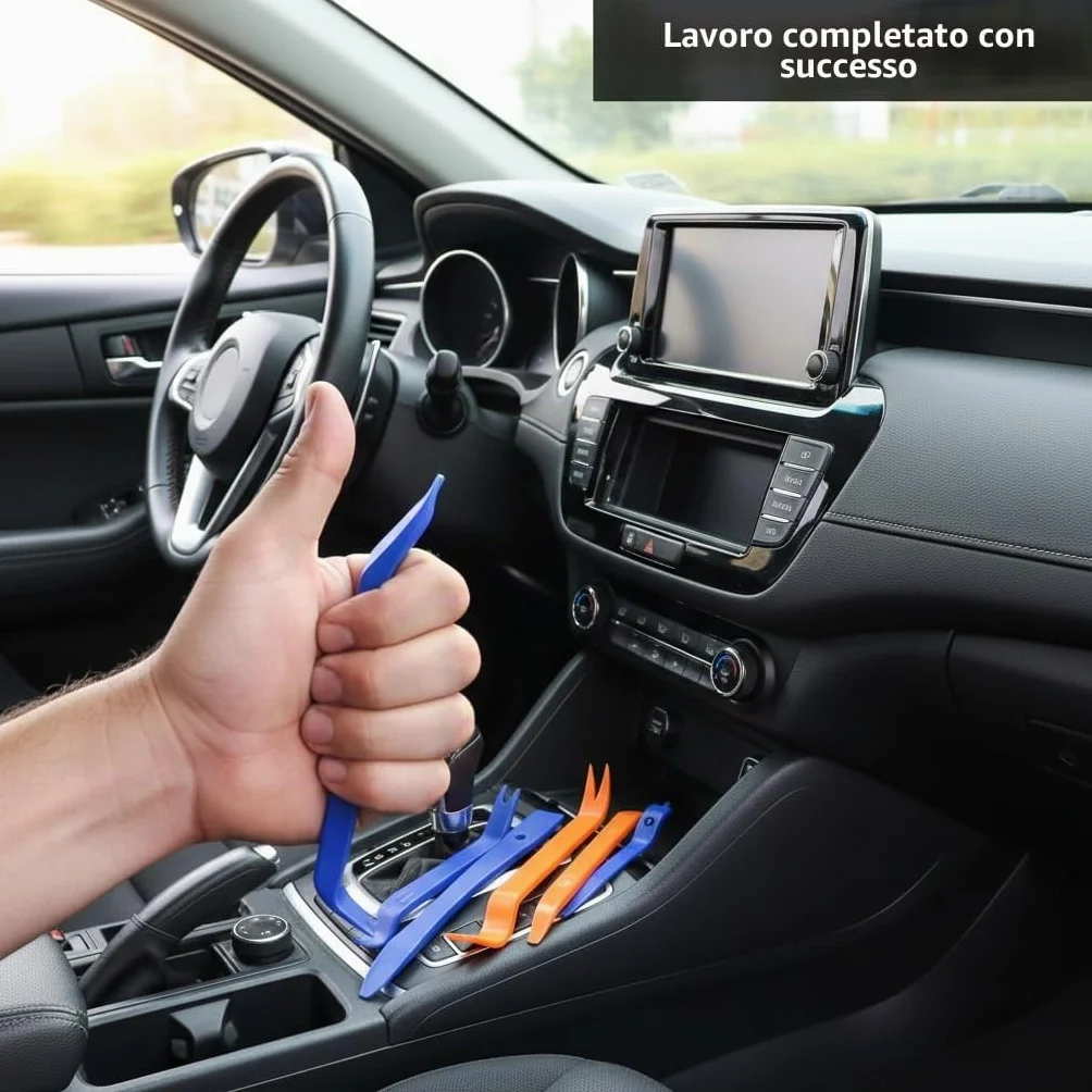 Set 12 Pezzi Strumenti Smontaggio Auto, Trim Removal Tool Kit Rimozione Modanature Pannelli